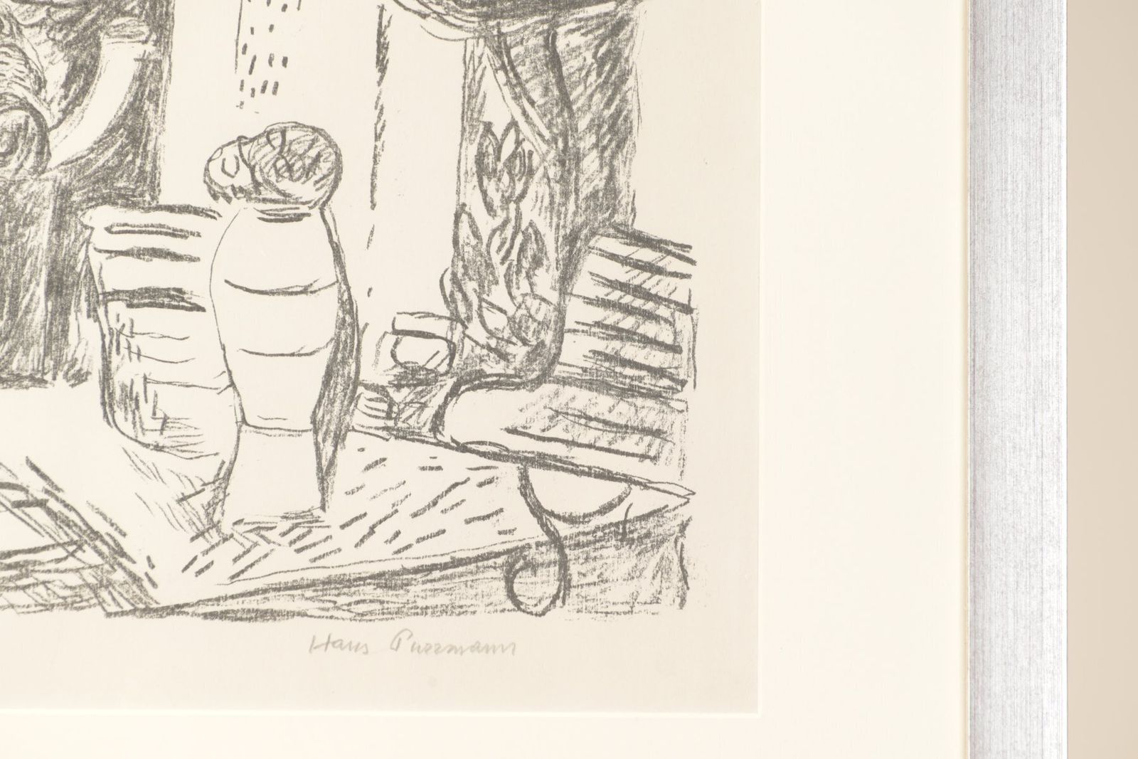 Hans Purrmann, Chapel And Fountain In Levanto, 1965, Lithograph On Vellum photo furniture