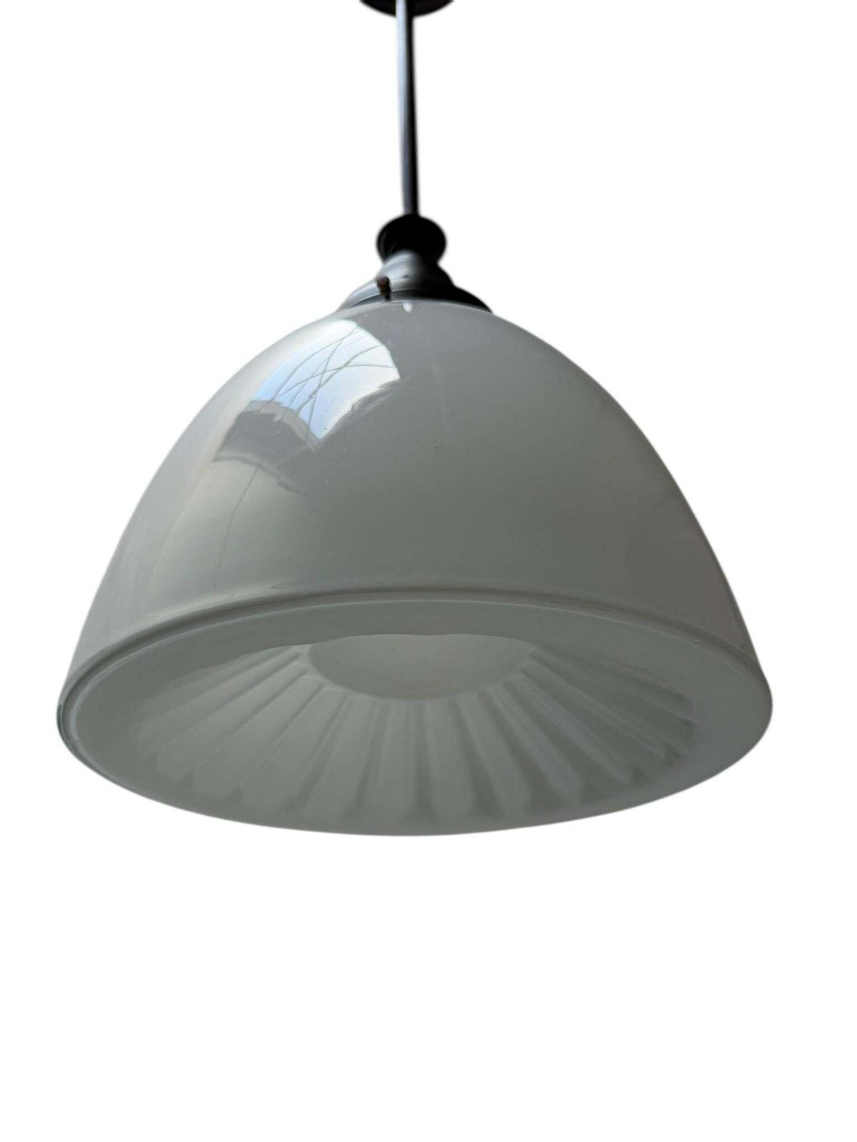 Art Nouveau Pendant Lamp With Ultra Rare Milk Glass Shade, 1900s photo 1065.0