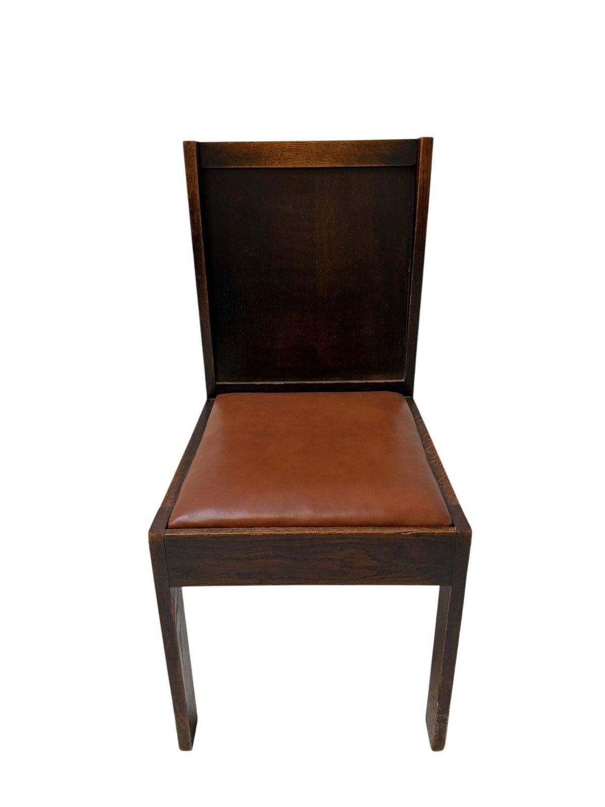 Art Deco Modernist Side Chair With Leather Seat, 1930s photo 1022.0