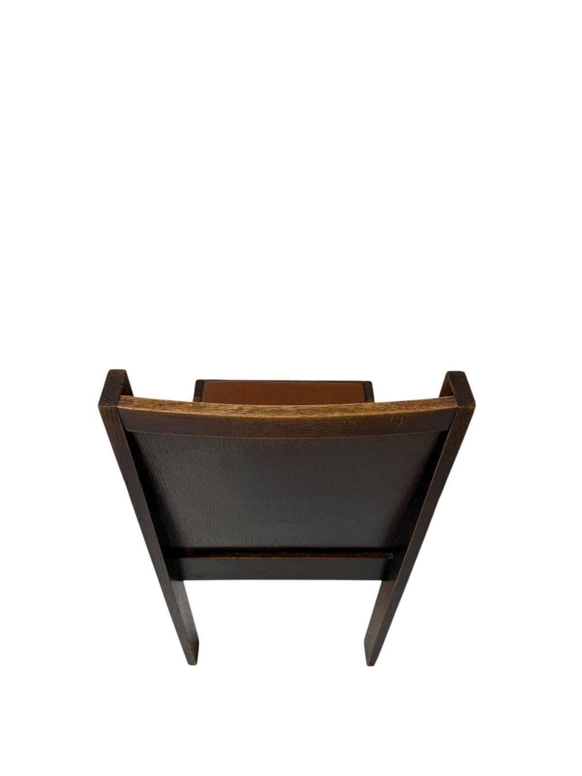 Art Deco Modernist Side Chair With Leather Seat, 1930s photo vinterior