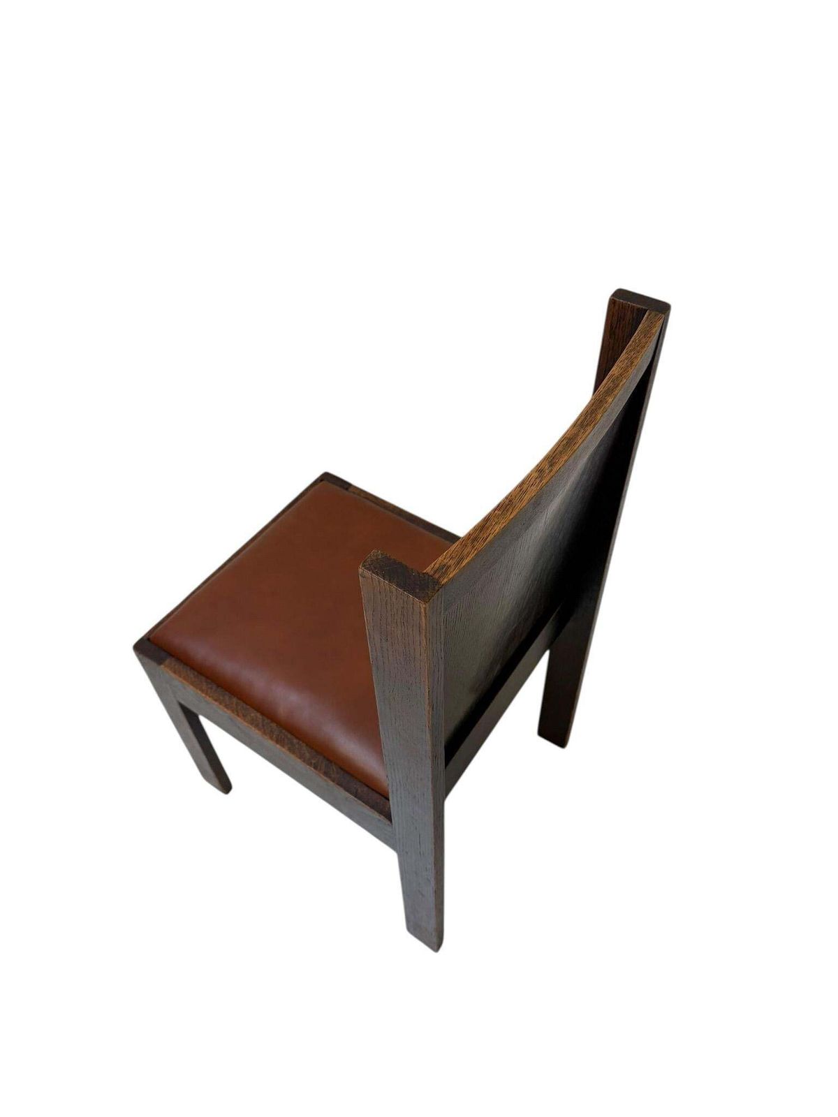 Art Deco Modernist Side Chair With Leather Seat, 1930s photo buy