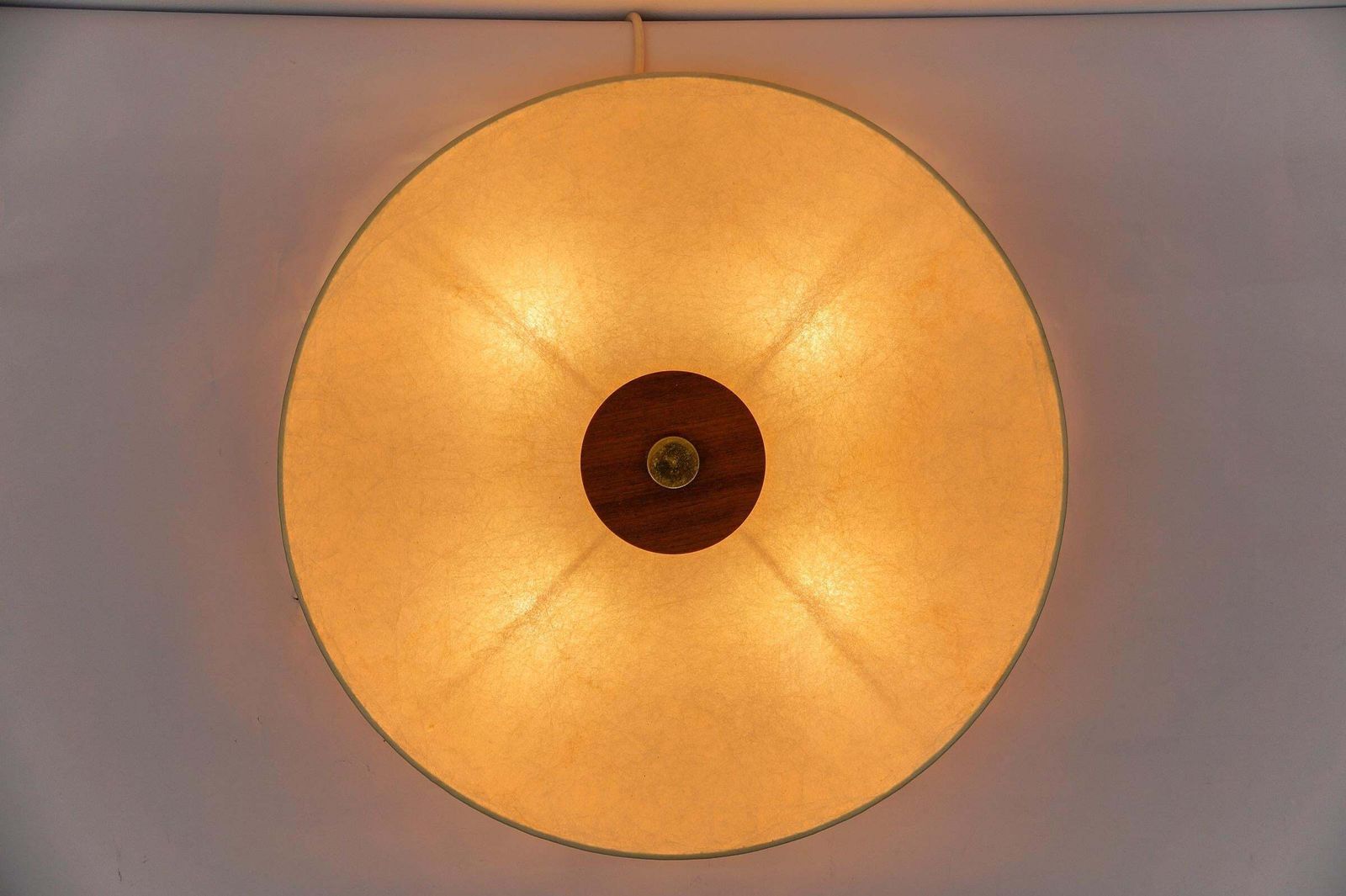 photo for sale Lovely Cocoon Ceiling Light By Friedel Wauer For Goldkant, 1960s Germany