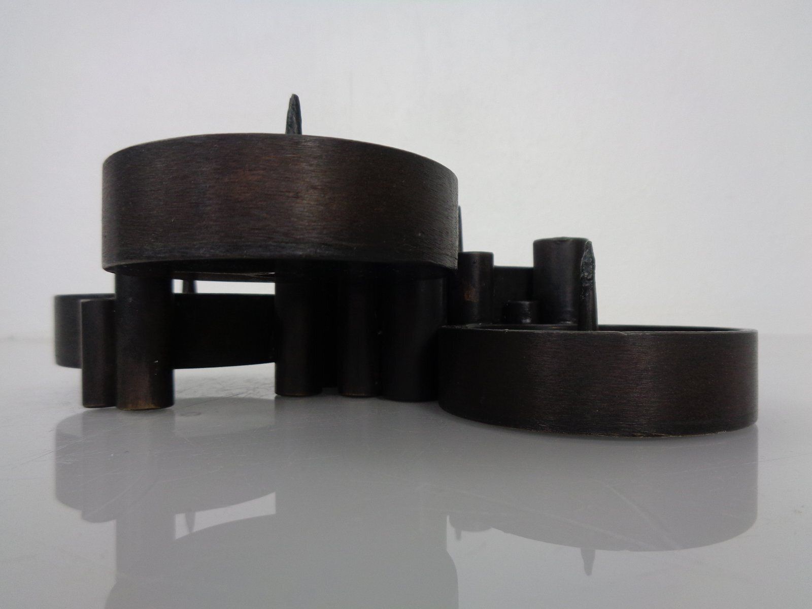Home Decor Brutalist Bronze Candleholder By Manfred Bergmeister For Ebersberg, Germany, 1960s photo