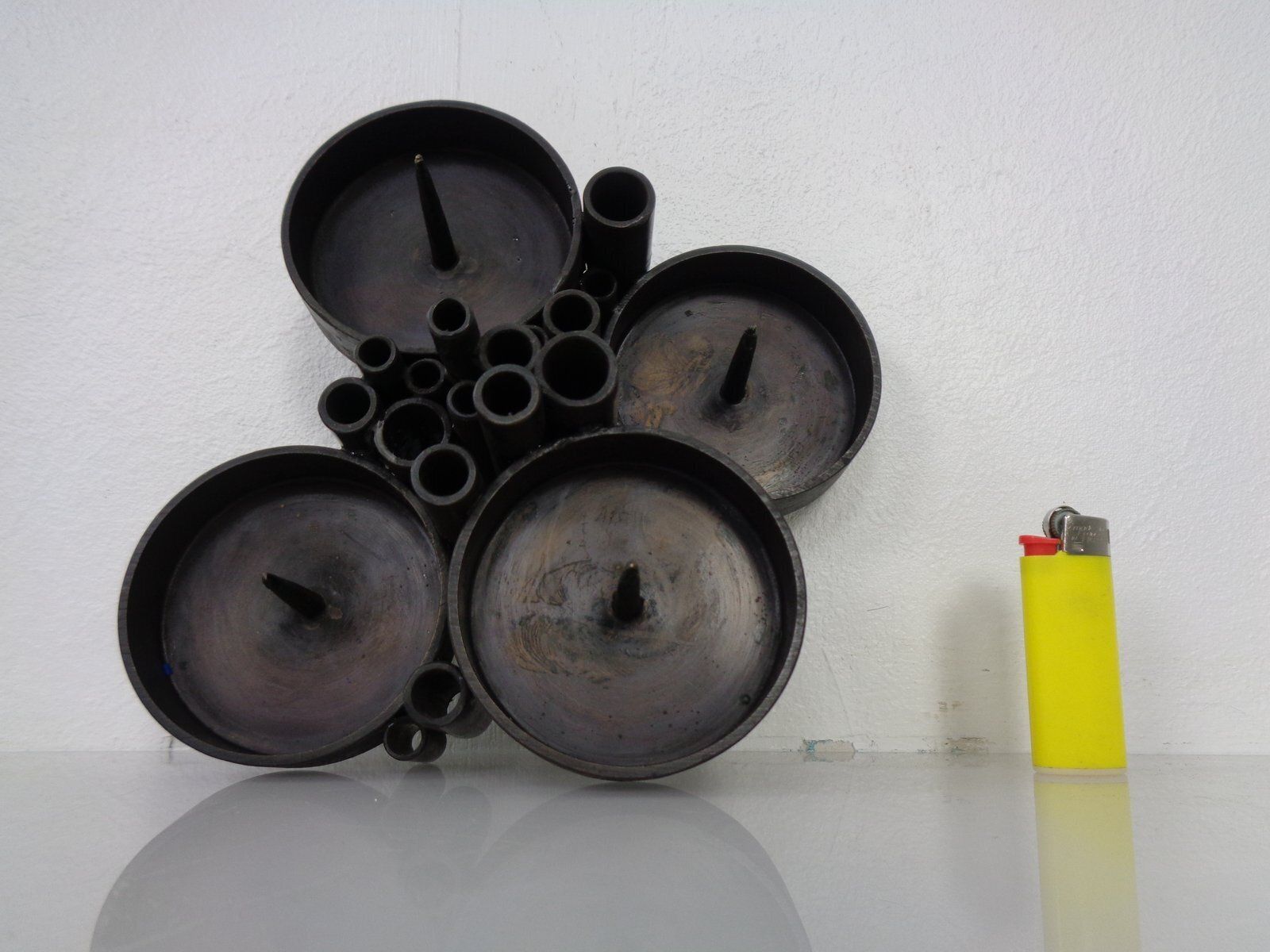 photo vintage Brutalist Bronze Candleholder By Manfred Bergmeister For Ebersberg, Germany, 1960s