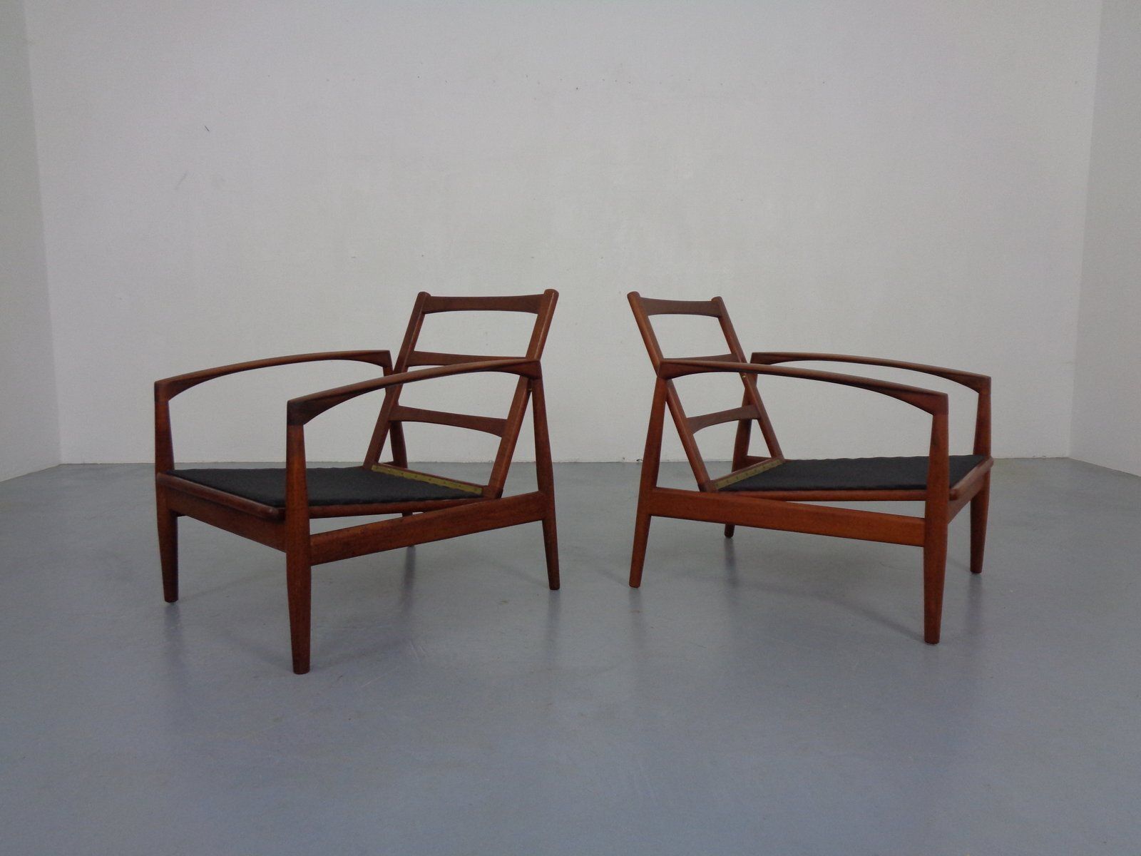 Furniture Goldfeder Teak Armchairs From Carl Straub, Germany, 1950s, Set Of 2 photo