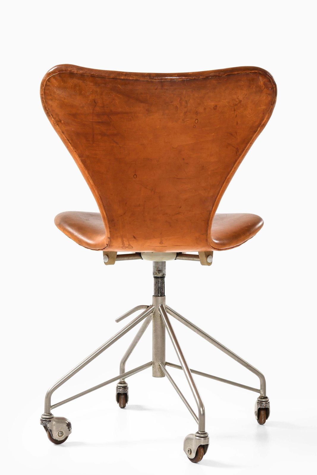 Office Chair In Leather And Steel By Arne Jacobsen, 1968 photo buy
