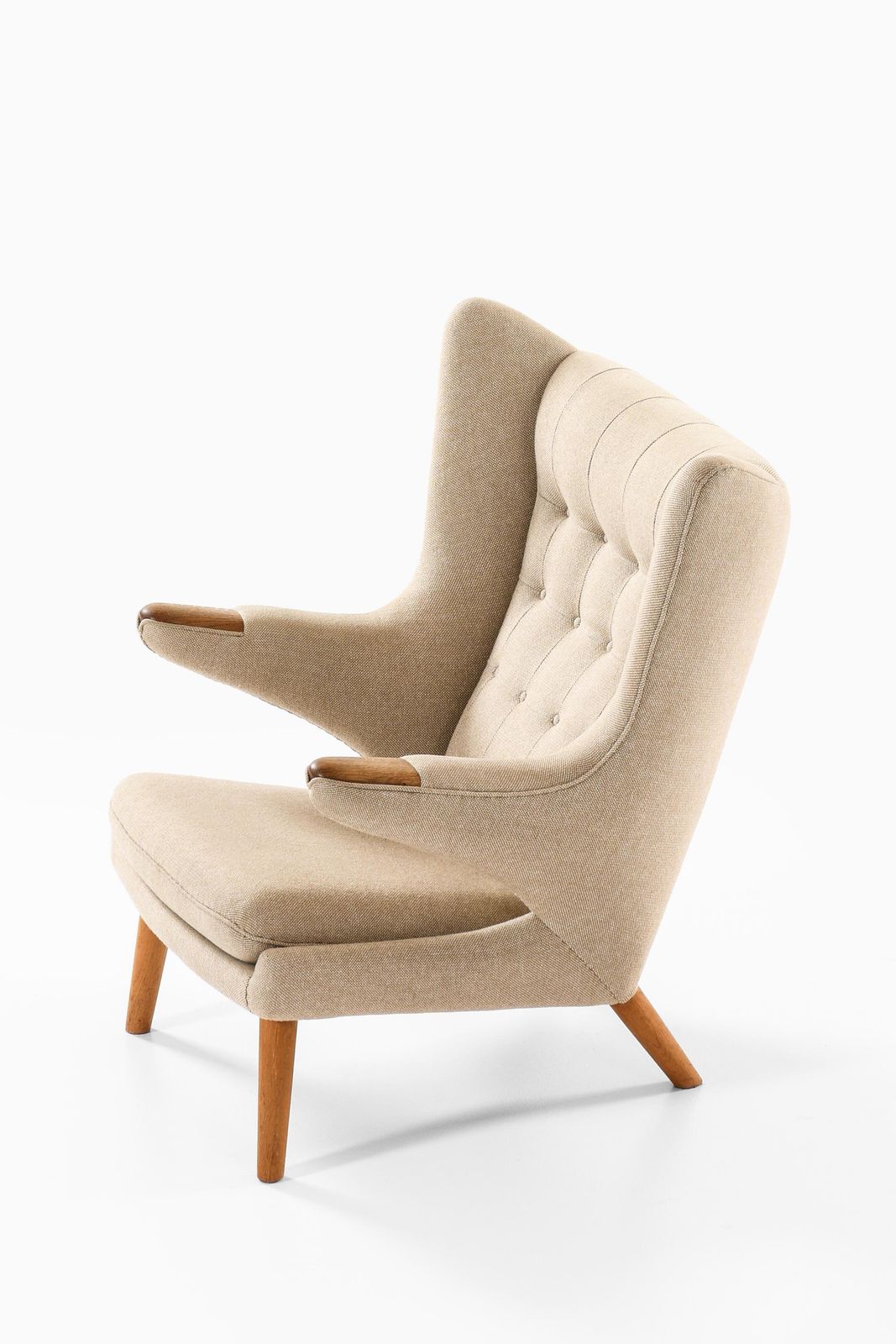 Easy Chair In Wool And Oak By Hans Wegner, 1950s photo Furniture