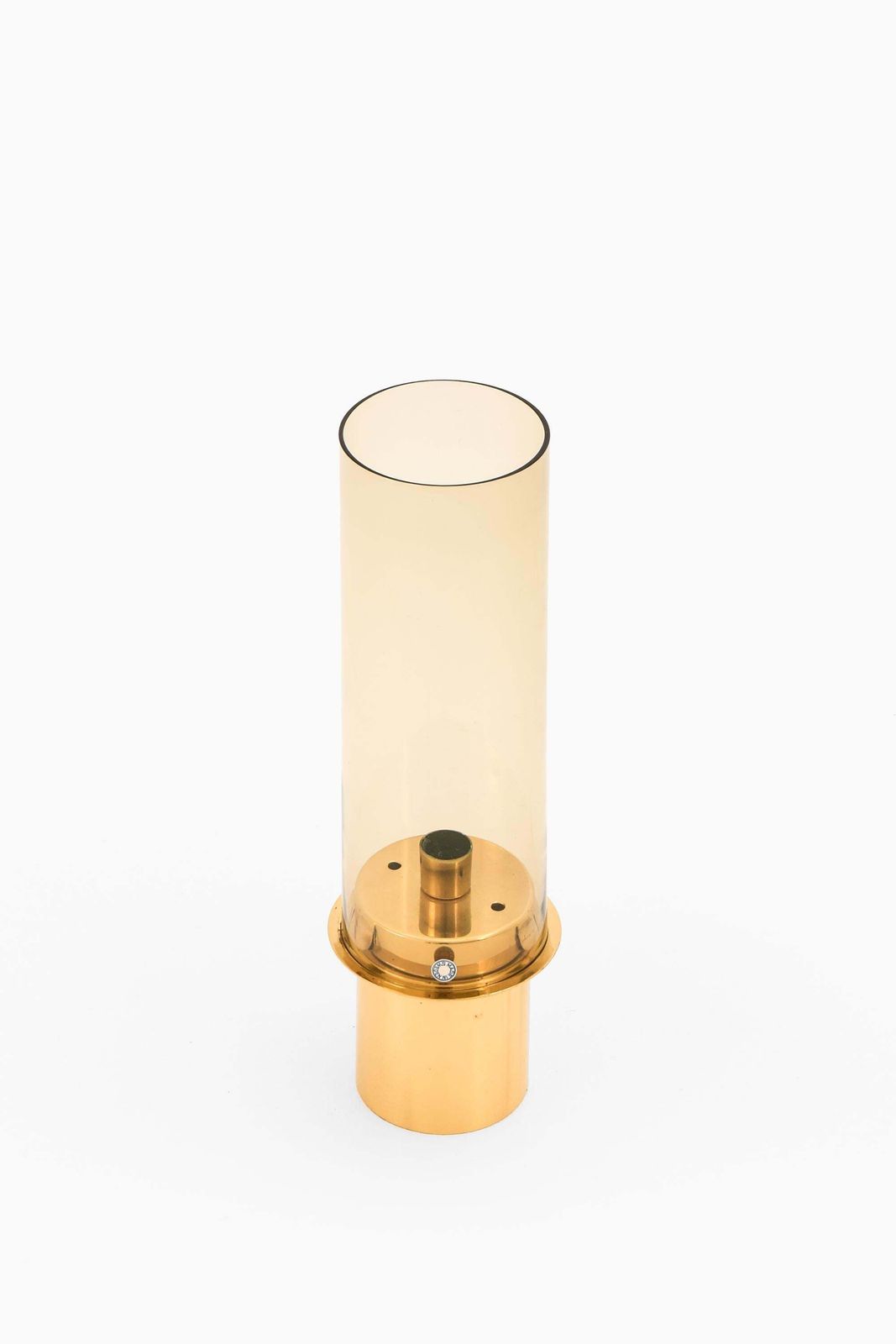 Candlestick In Brass And Glass By Hans Agne Jakobsson, 1960s photo for sale