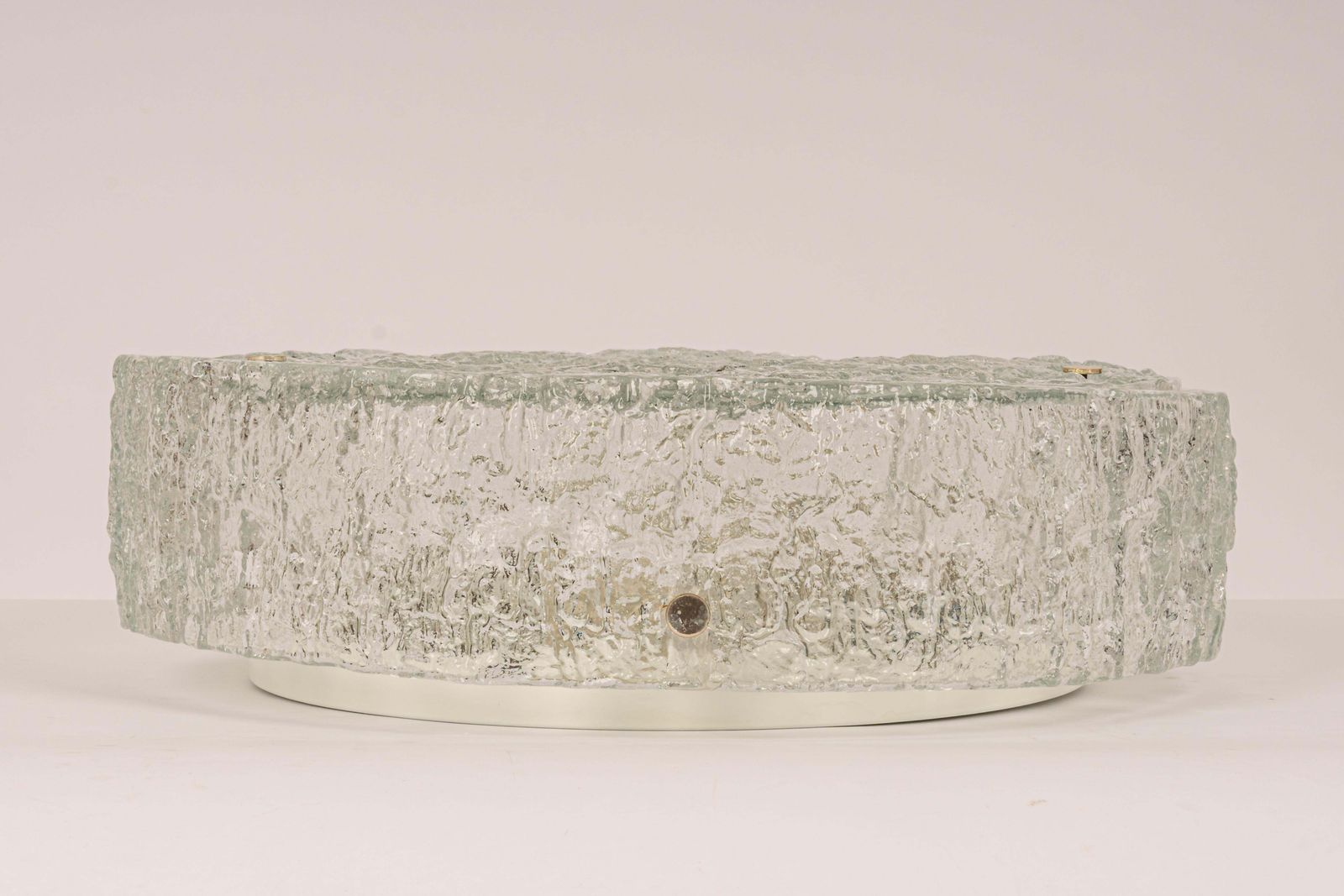 1 Of 2 Large Murano Glass Flushmount Fixture By Kaiser, Germany, 1960s photo for sale