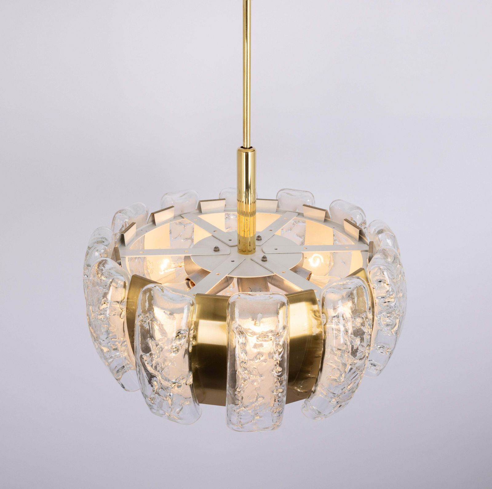 Stunning Doria Ice Glass Tubes Chandelier, Germany, 1960s photo buy