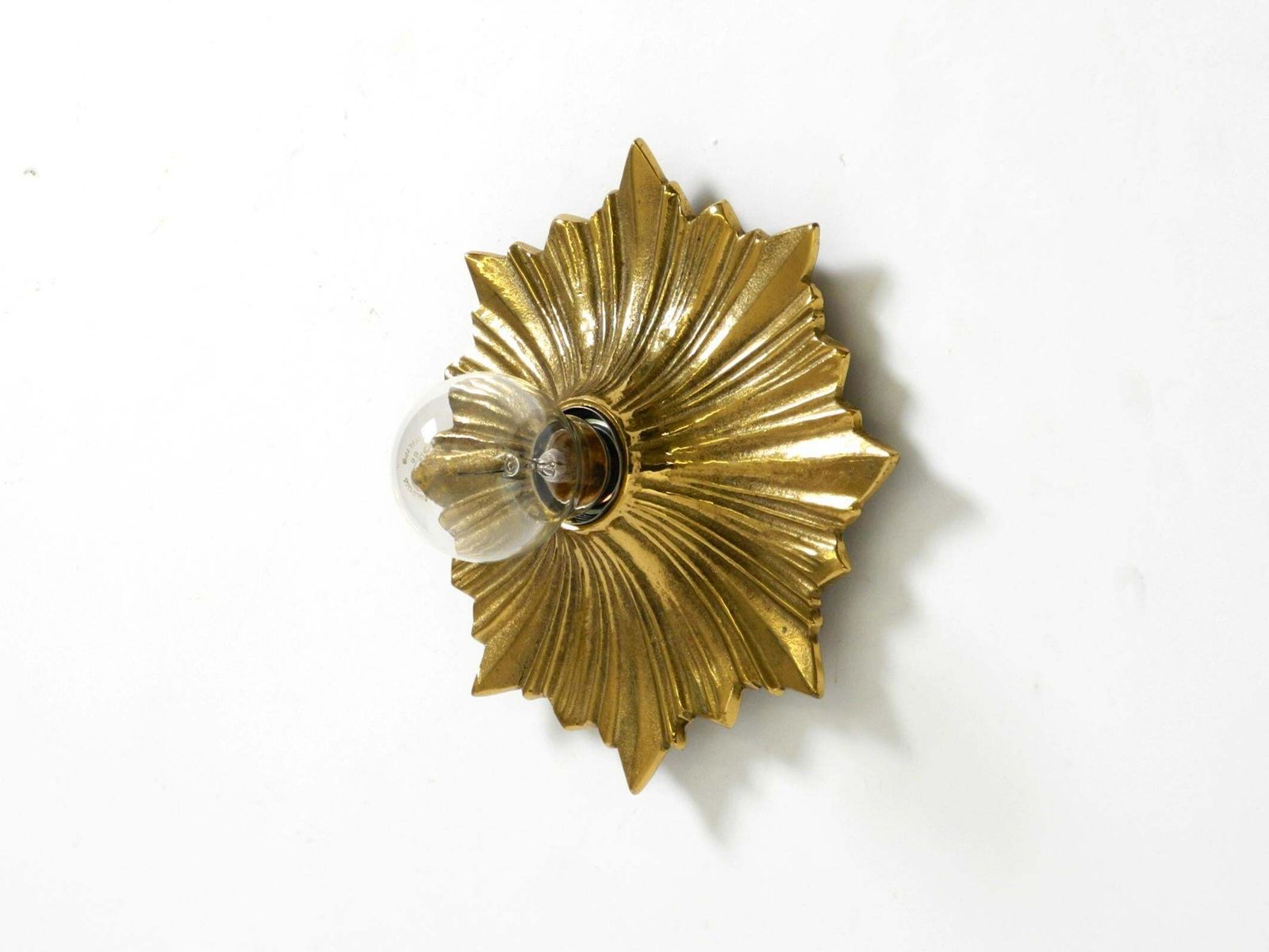 1960s Space Age Star Design Wall Or Ceiling Lamps In Bronze photo Lighting