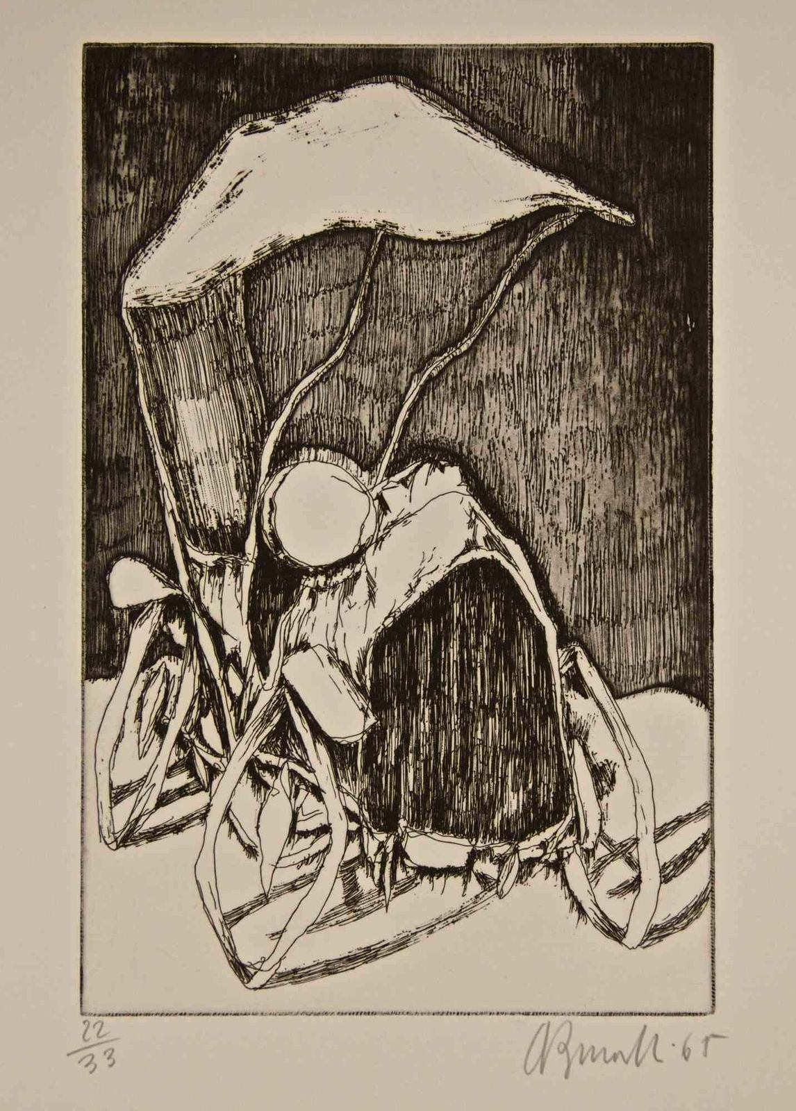 Armando Burattijalopy And Alley   Etching By Armando Buratti   19651965