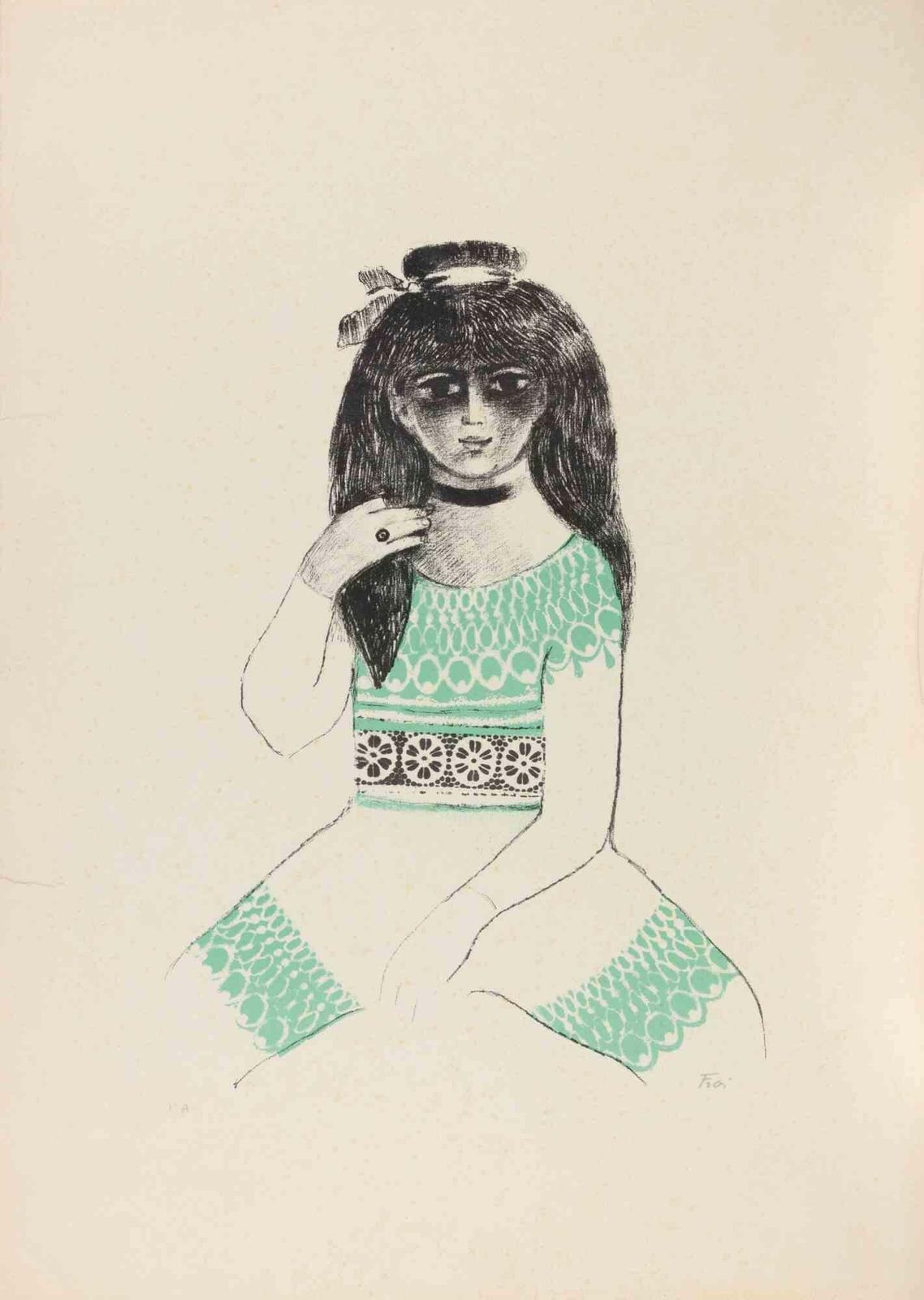 Felicita Fraiwoman   Lithograph By Felicita Frai   1980s1980s