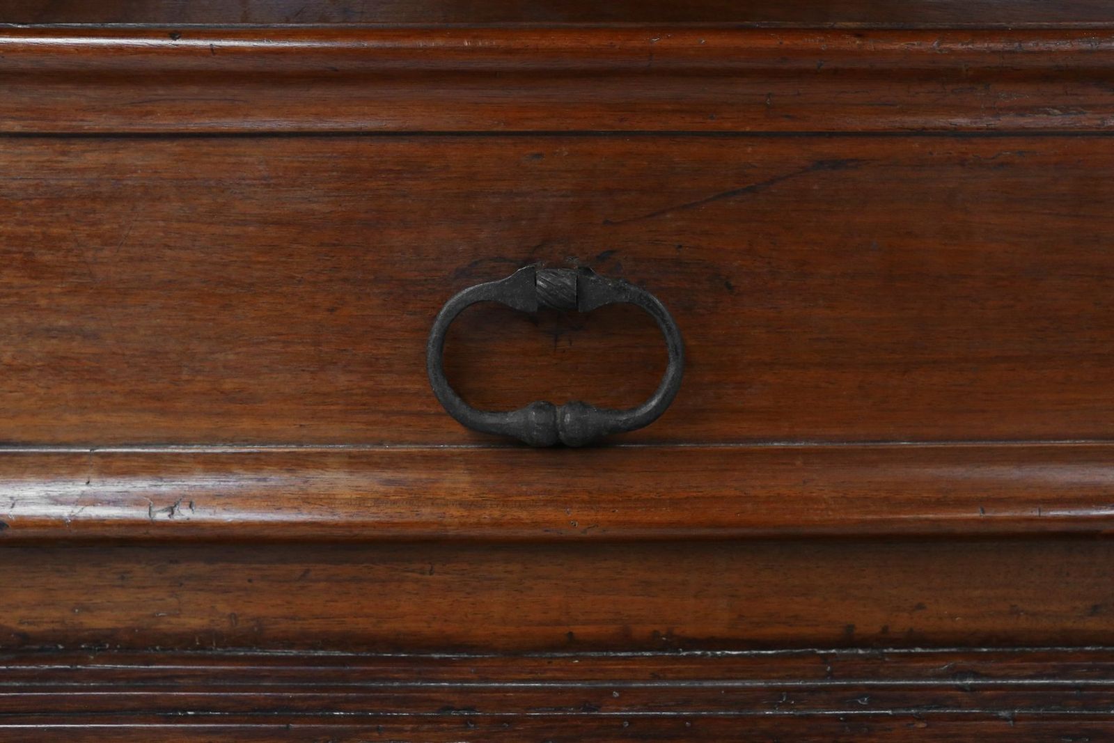 French Louis XIII Oak Wardrobe With Geometric Carving, Early 17th Century photo vintage