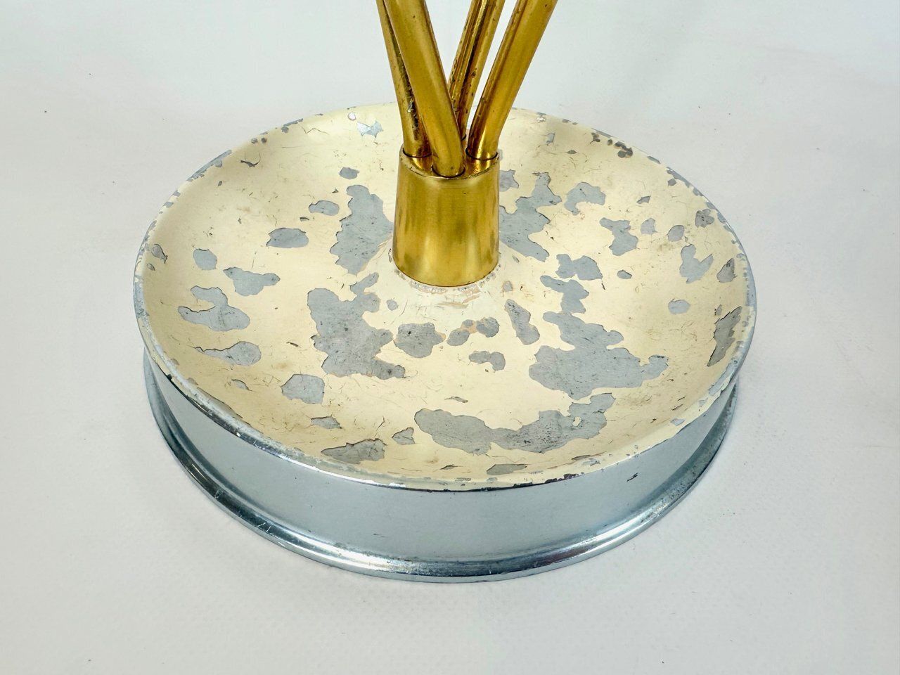 Mid Century Modern Austrian Aluminium And Brass Umbrella Stand, 1960s photo furniture