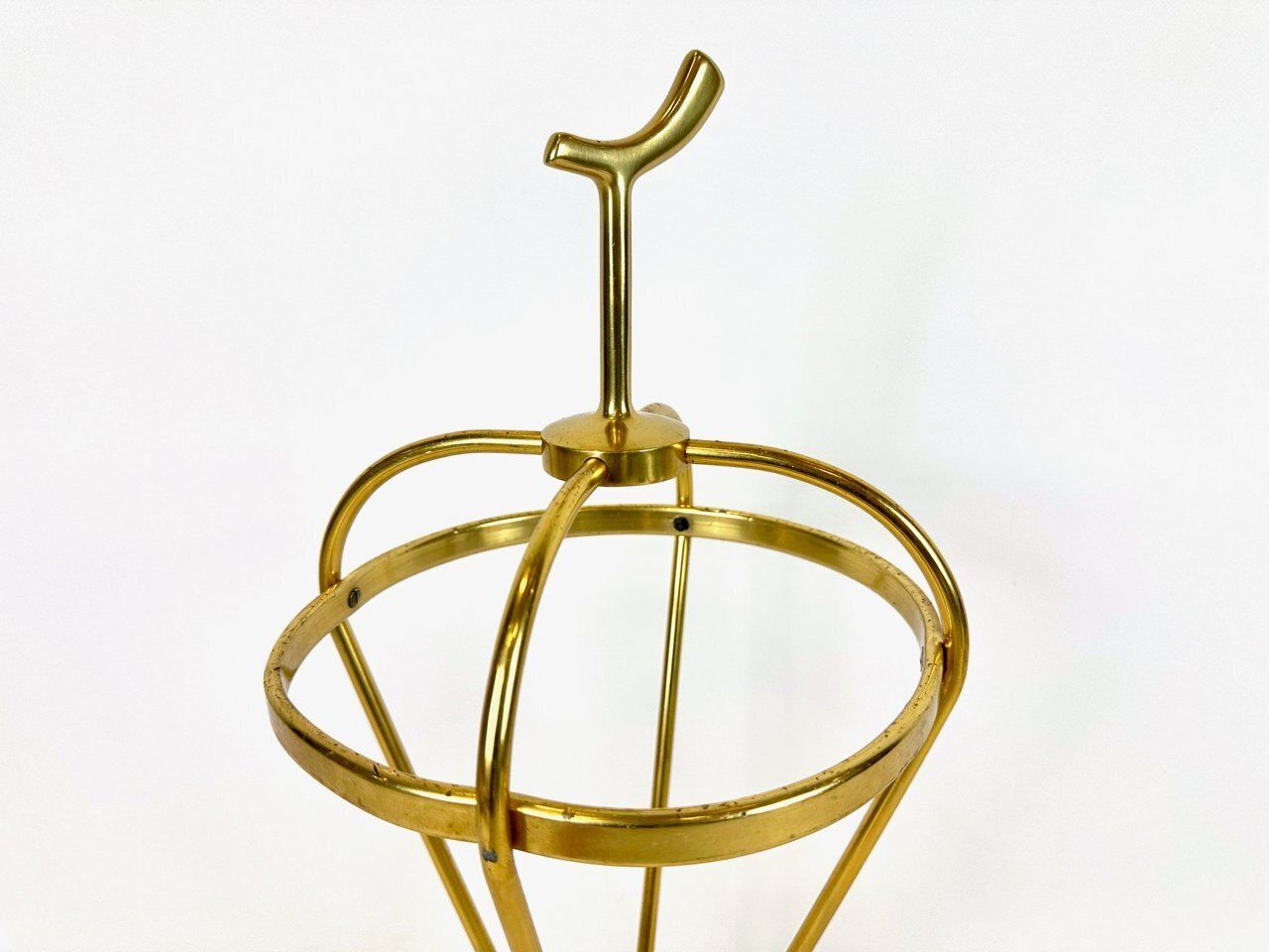 Mid Century Modern Austrian Aluminium And Brass Umbrella Stand, 1960s photo Home Decor