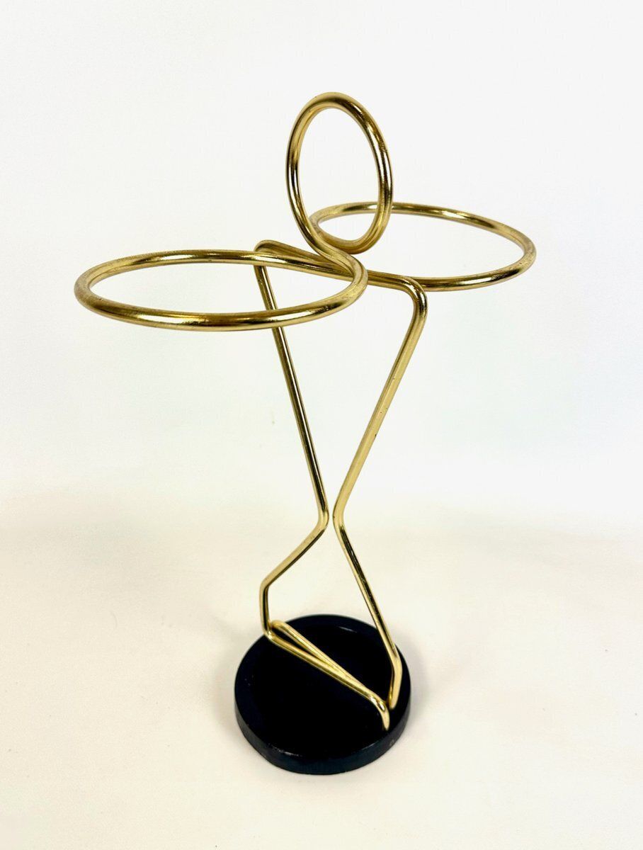 Mid Century Austrian Cast Iron And Brass Umbrella Stand, 1960s photo 466.0