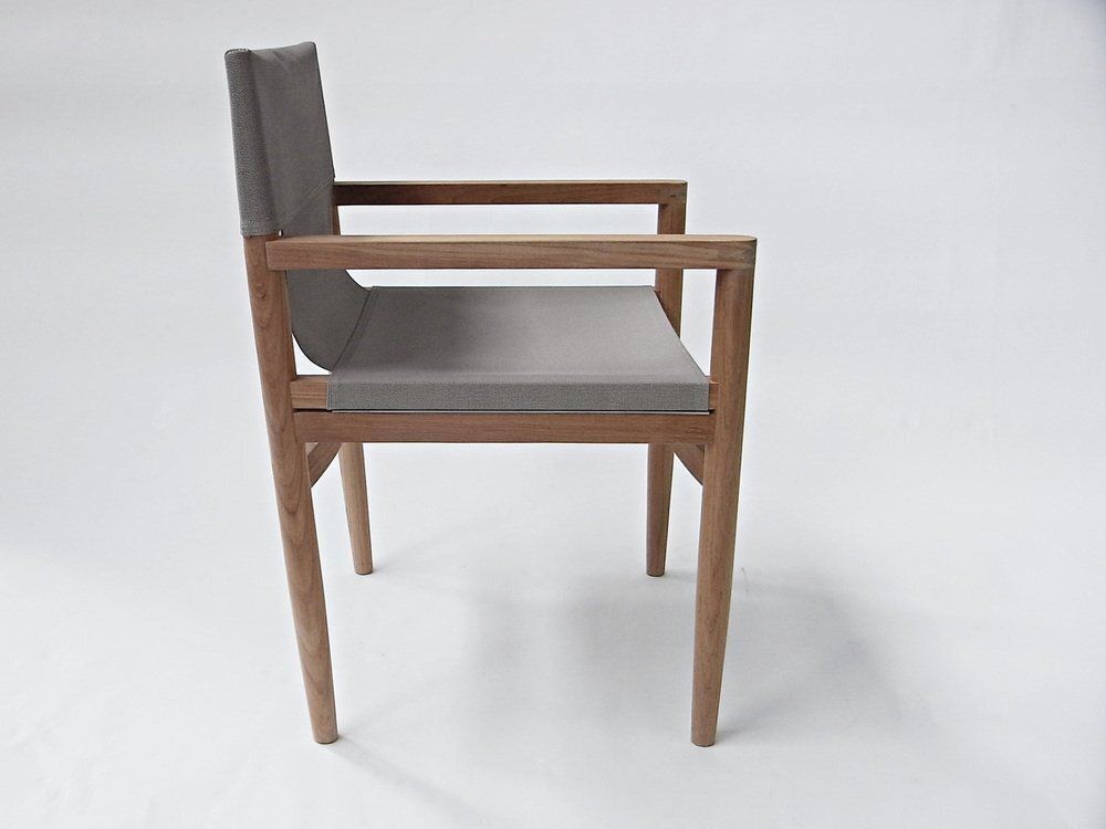 Road Garden Chair In Teak, Canatex With Velour Cushions By Rodolfo Dordoni For Roda, Italy, 2006 photo furniture