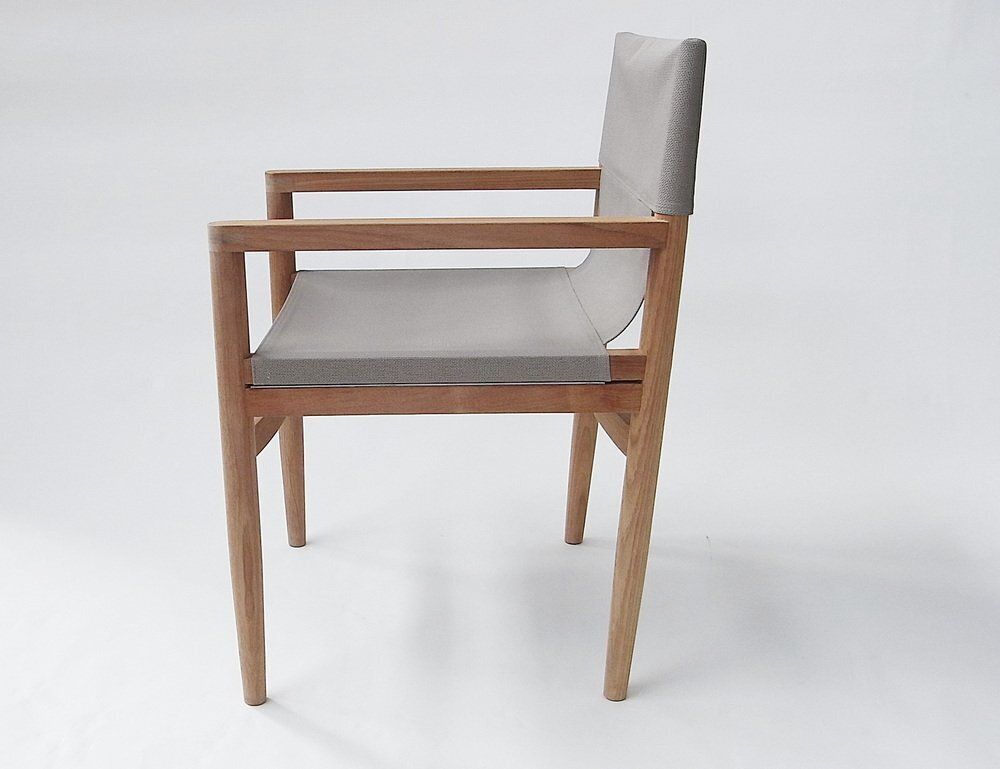 Road Garden Chair In Teak, Canatex With Velour Cushions By Rodolfo Dordoni For Roda, Italy, 2006 photo 480.0