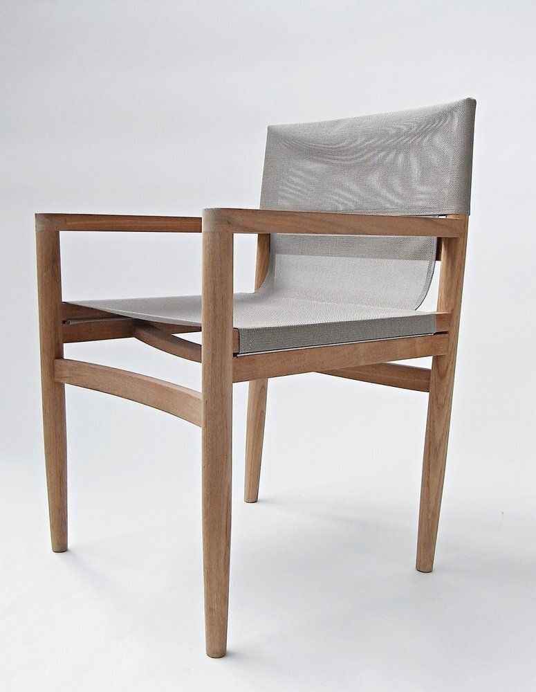photo furniture Road Garden Chair In Teak, Canatex With Velour Cushions By Rodolfo Dordoni For Roda, Italy, 2006