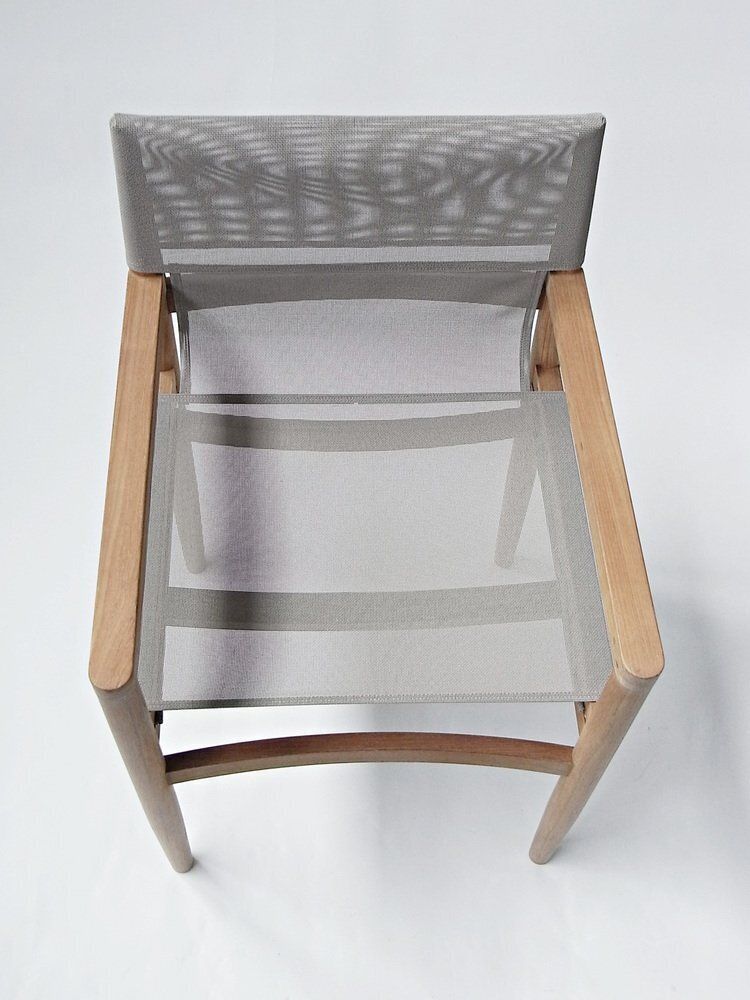 photo for sale Road Garden Chair In Teak, Canatex With Velour Cushions By Rodolfo Dordoni For Roda, Italy, 2006