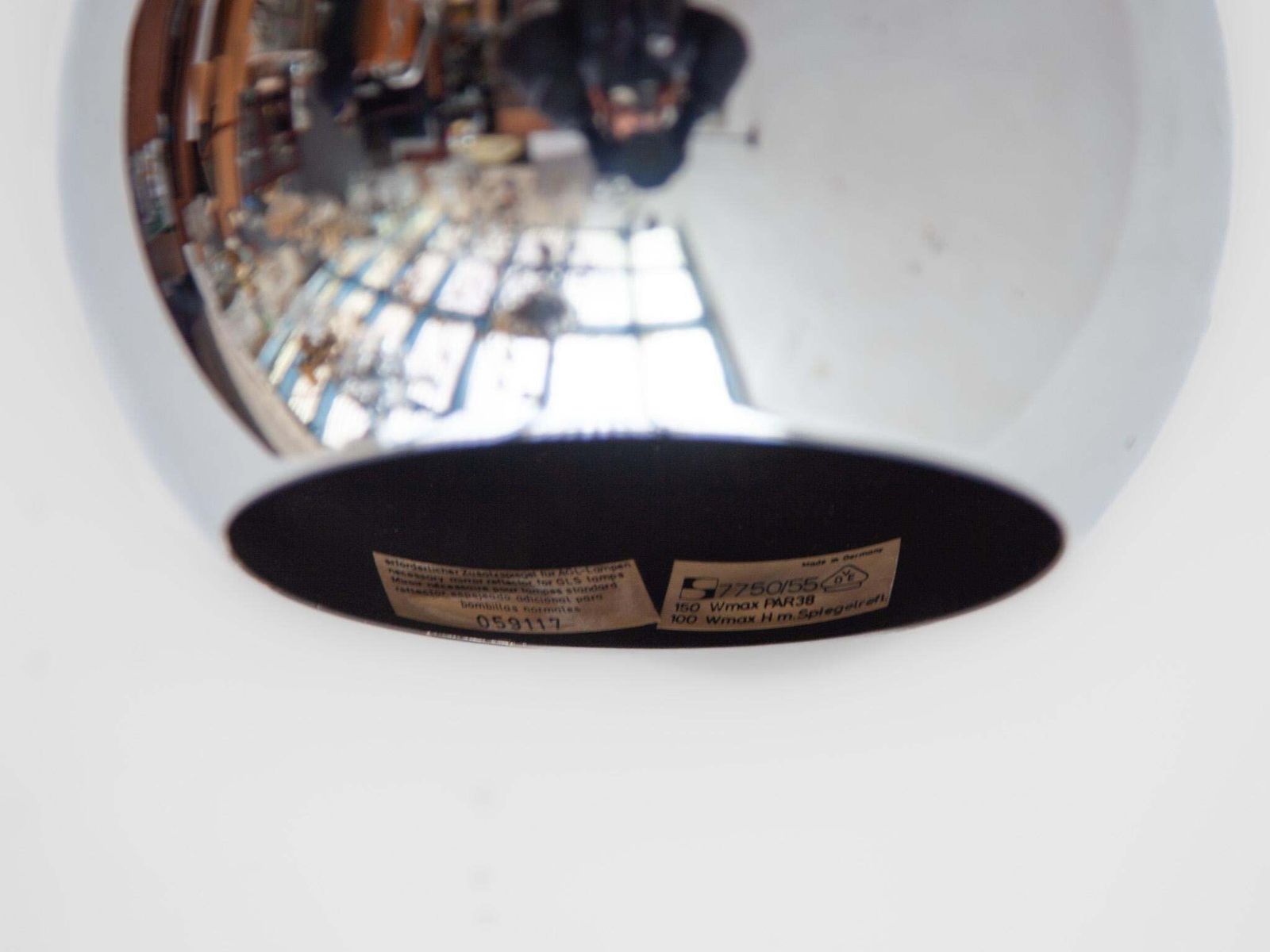 Set Of Two Staff Chrome Globe Wall Lights Designed By Motoko Ishii, 1960s photo 1046.0