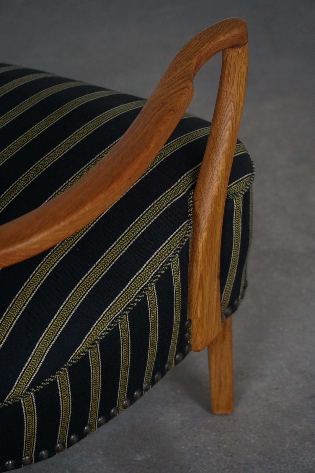photo buy Danish Mid Century Modern, Wingback Lounge Chair In Oak, Viggo Boesen, 1950s