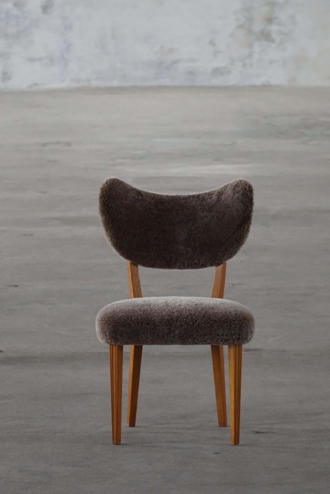 photo buy Danish Mid 20th Century, Dining / Desk Chair In Lambswool, Eva Koppel, 1950s