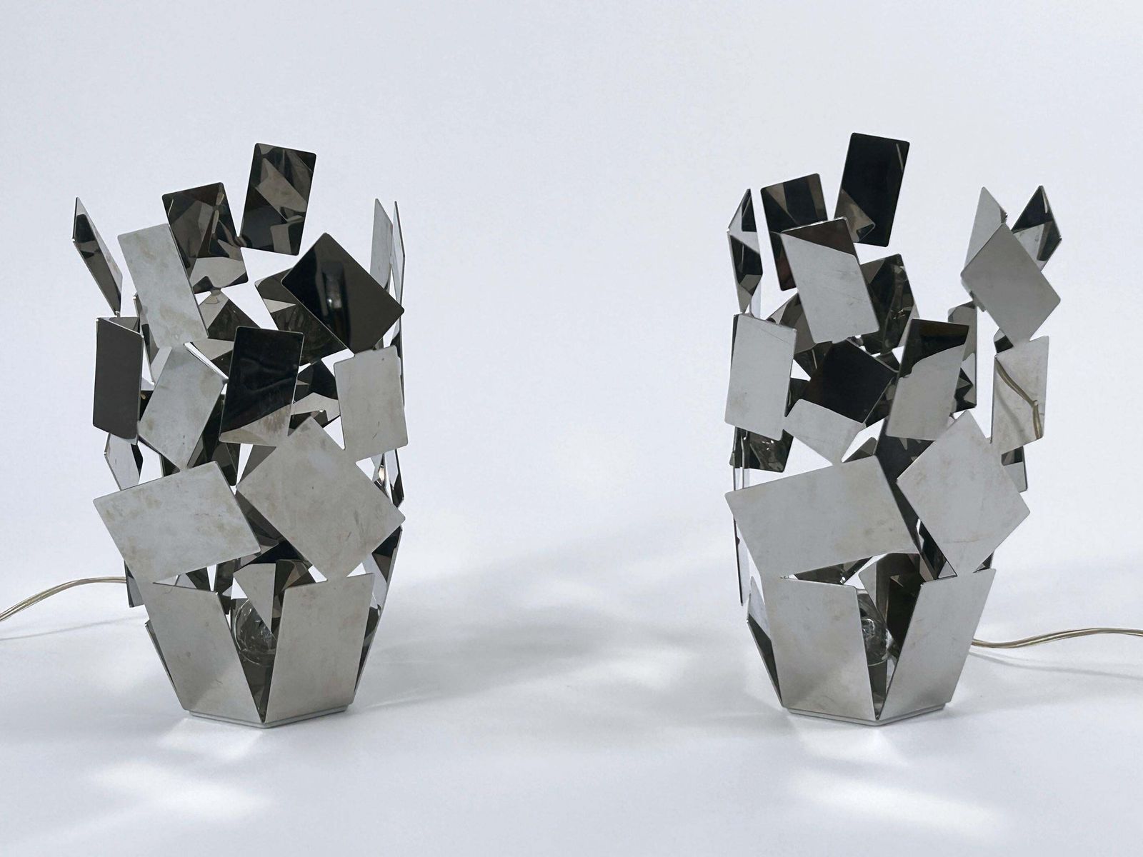 Set Of Two La Stanza Dello Scrocco Table Lamps By Mario Trimarchi For Alessi photo for sale