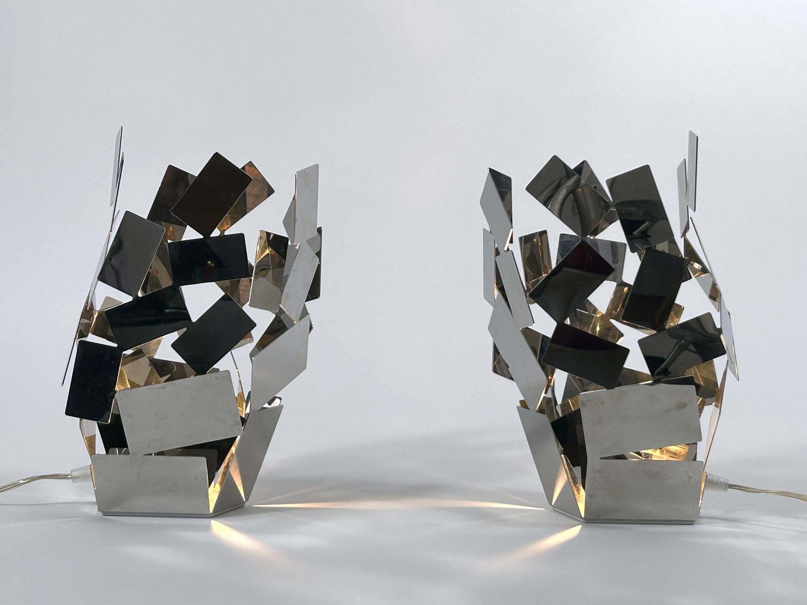 Lighting Set Of Two La Stanza Dello Scrocco Table Lamps By Mario Trimarchi For Alessi photo
