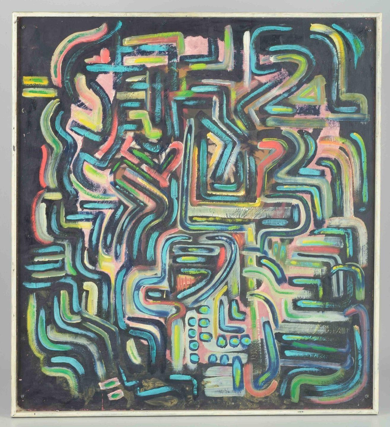 Carsten Hellström, Swedish Artist. Oil On Board. “Krets II”. 1982. photo furniture