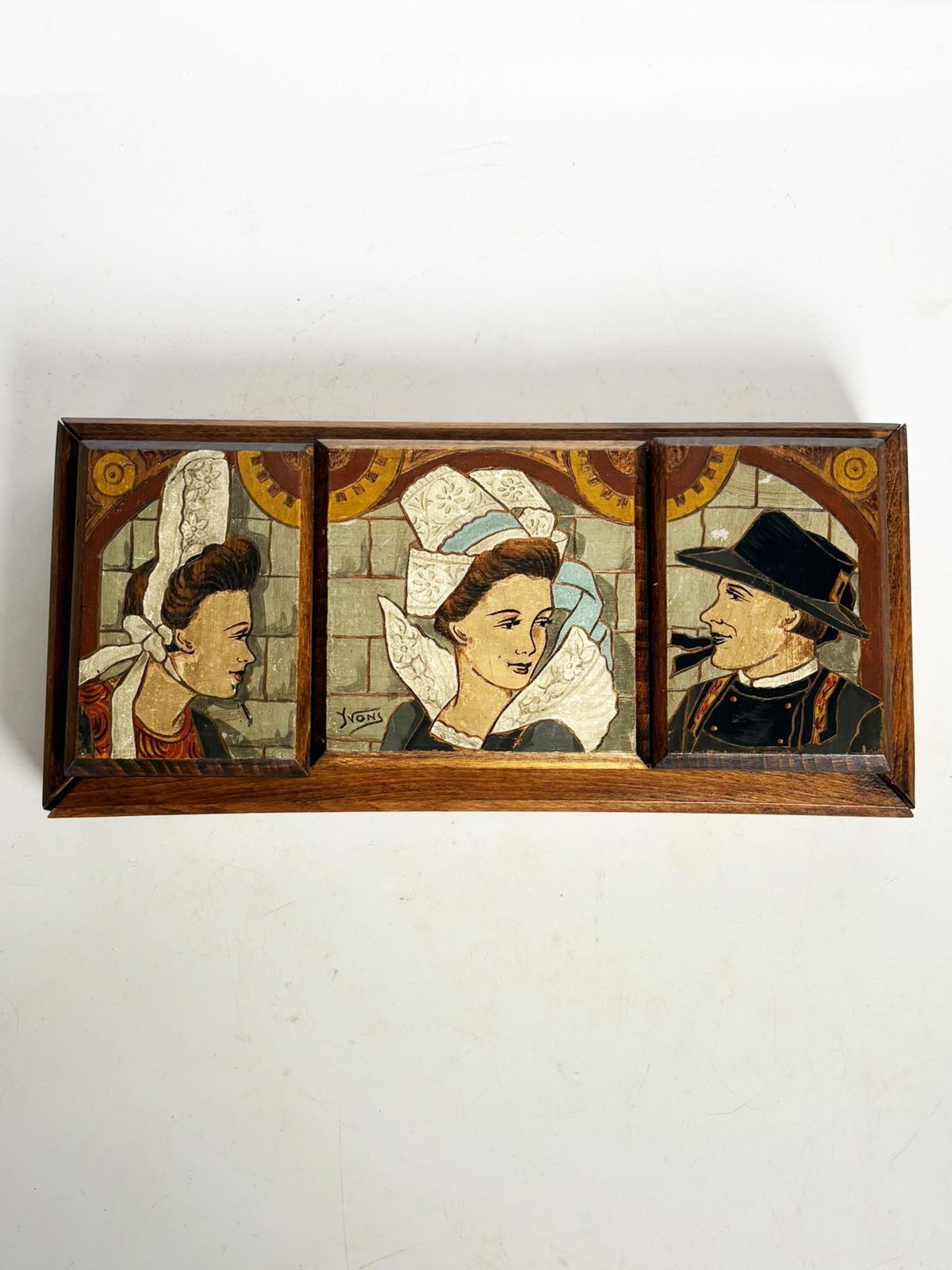 French Provincial Wood Box, With Sculpted Decors, France, 1950 photo for sale