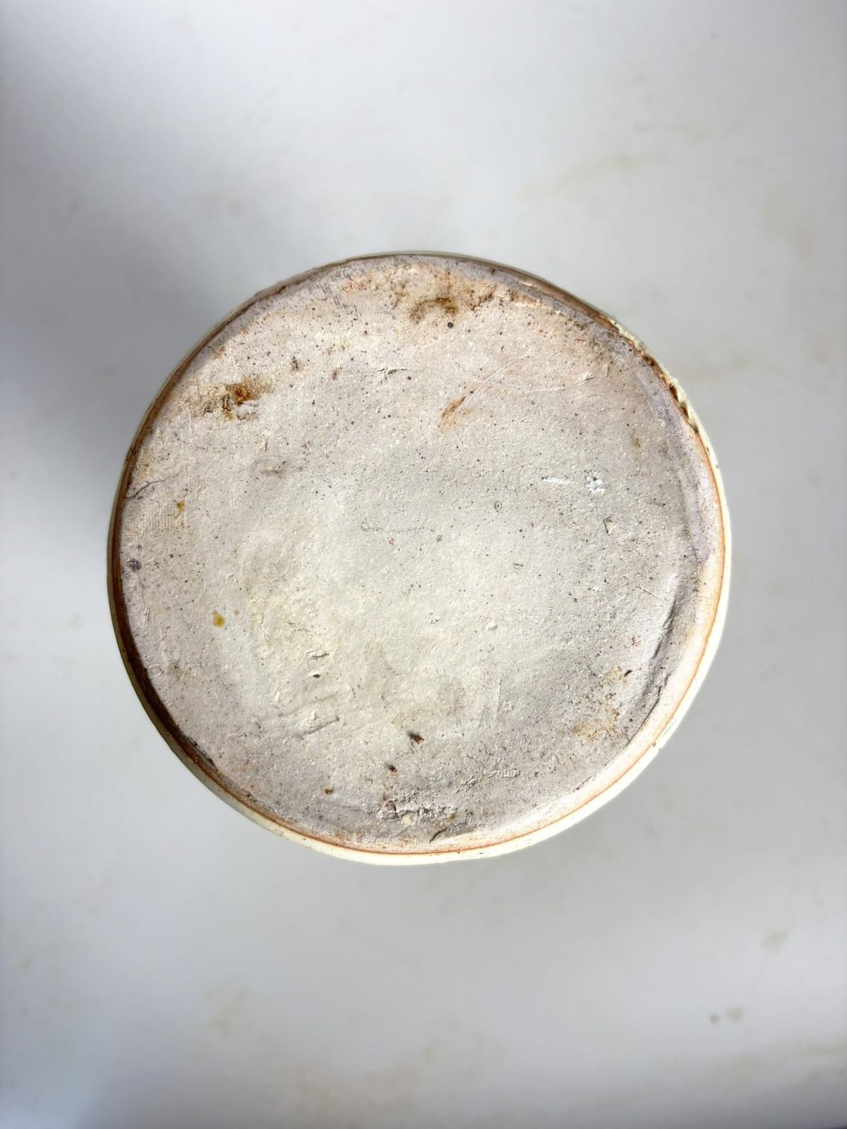 French 1960 White And Brown Vase, France, 1950 photo 471.0