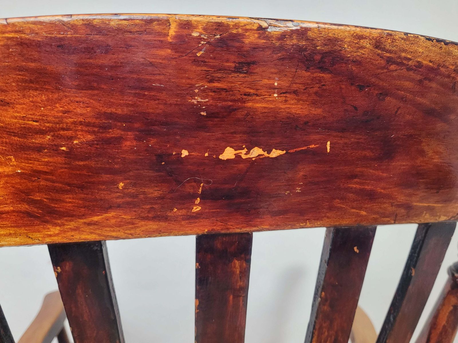 photo buy Victorian Kitchen Armchair 19thc Slatback Farmhouse