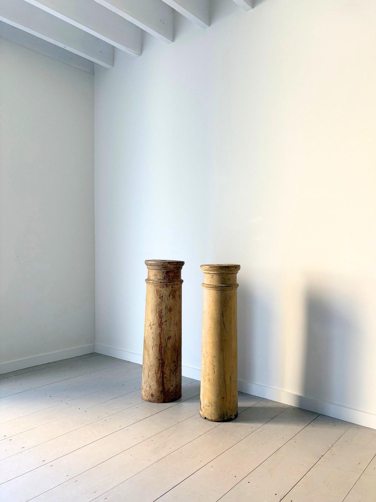 Antique Wooden Column Plinth 19th Century photo 980.0