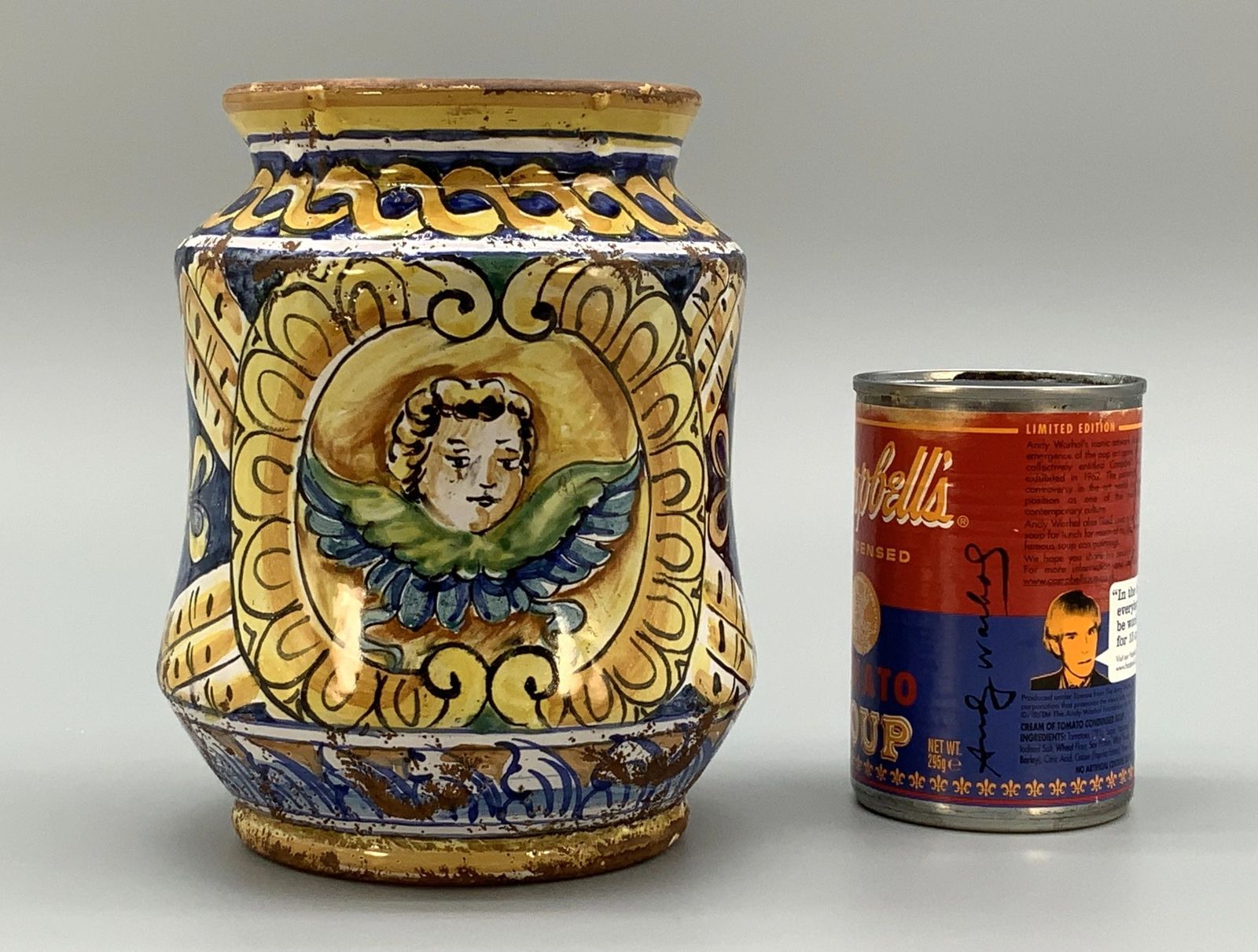 Large Italian Majolica Albarello Pharmacy Wet Drug Jar 18th/19th Century Faience photo furniture