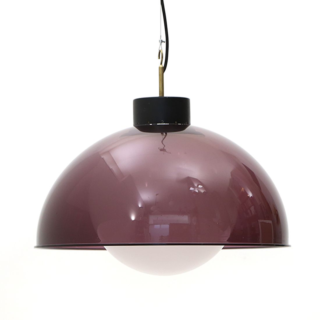 Purple Methacrylate And Glass Chandelier, 1950s photo furniture