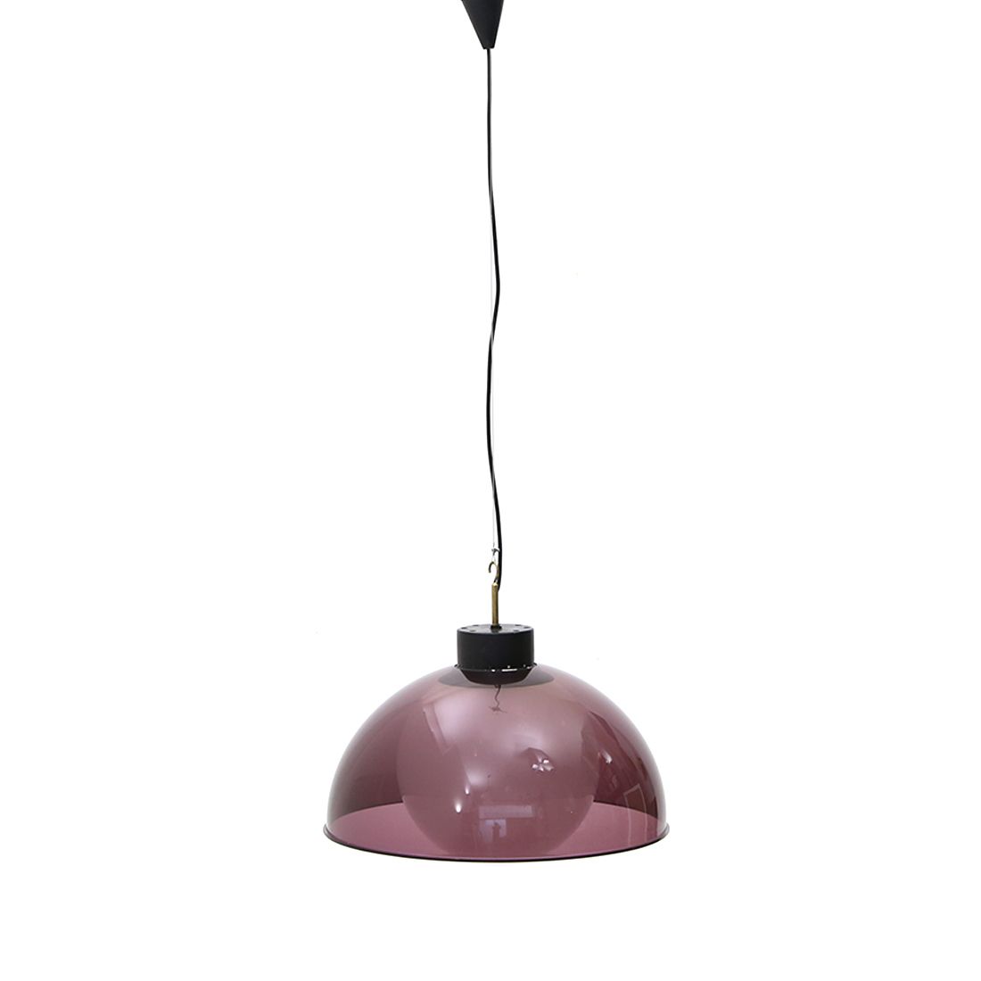 Purple Methacrylate And Glass Chandelier, 1950s photo 565.0