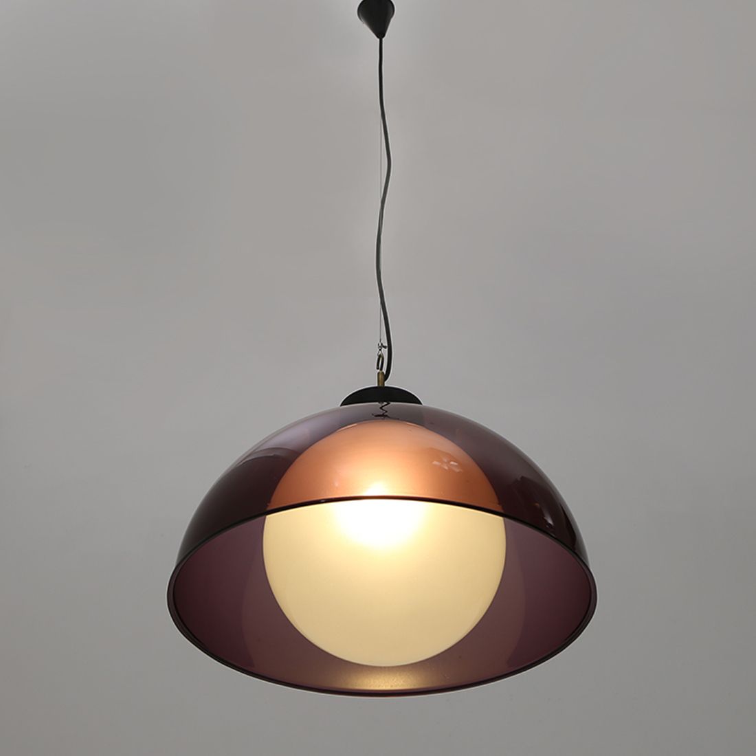 photo for sale Purple Methacrylate And Glass Chandelier, 1950s