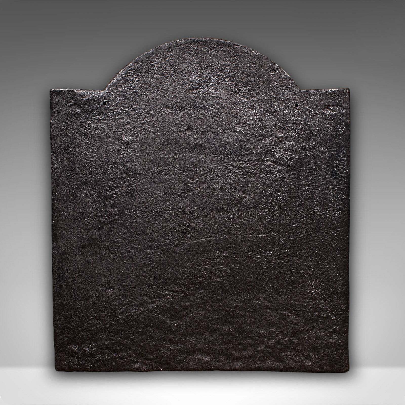 Antique Fire Back, English Carolean Revival Fireplace Reflector, Early Victorian photo Home Fixtures