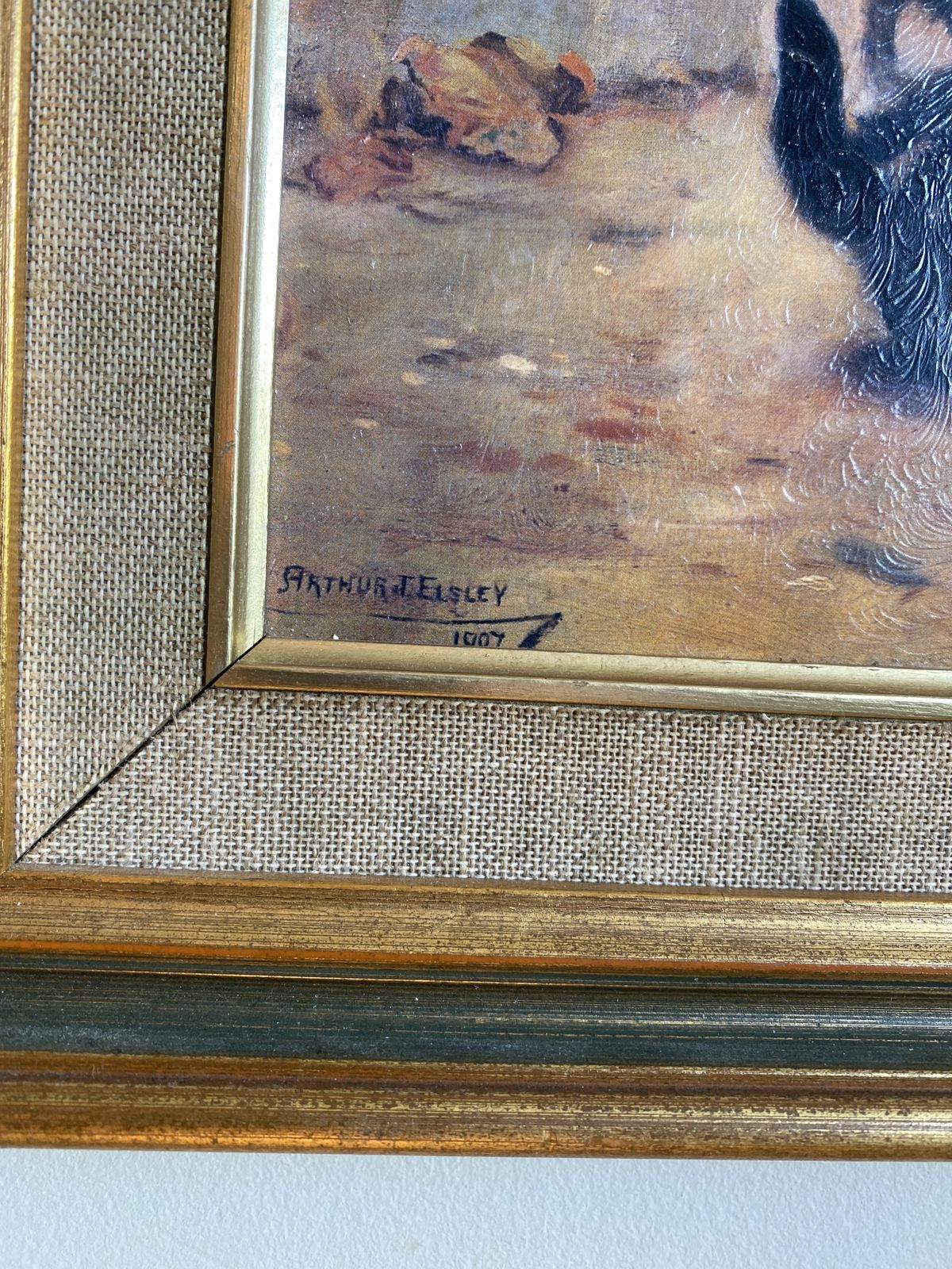 Beautifully Framed Large Print Of The Famous “Nevermind” By Arthur J Elsley. 1860 1952  Framed By The Minerva Gallery. photo Art