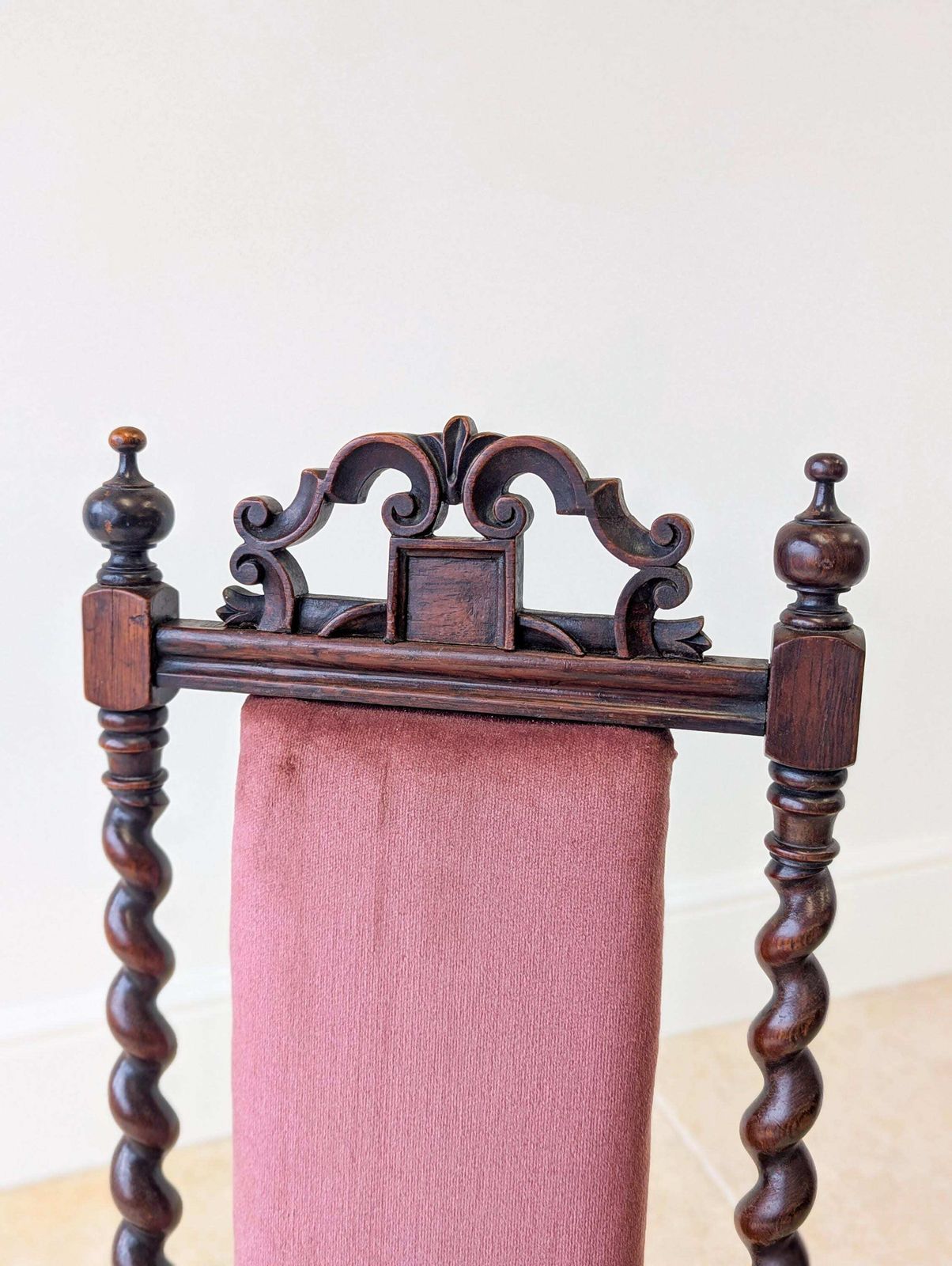 Antique Victorian Rosewood Barley Twist Side Chair C.1880 photo Furniture