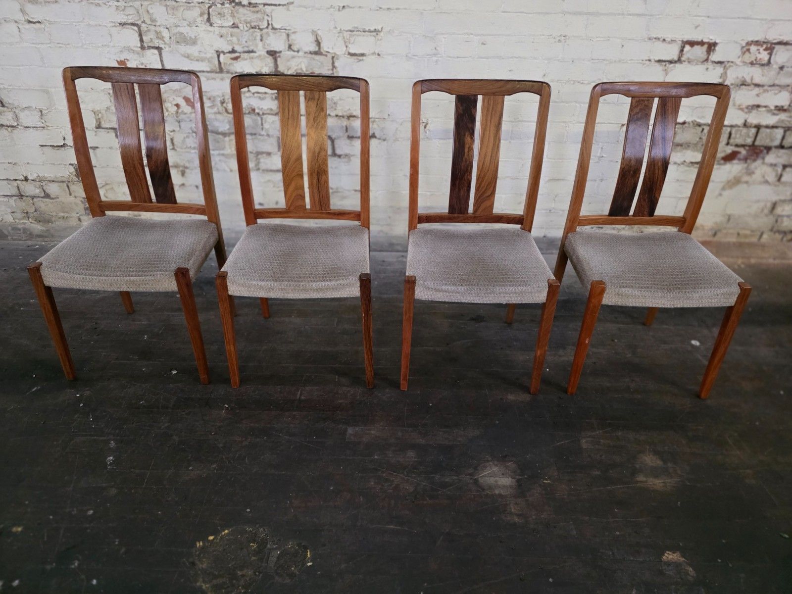 Set Of 4 Mid Century Rosewood Dining Chairs Troeds photo for sale
