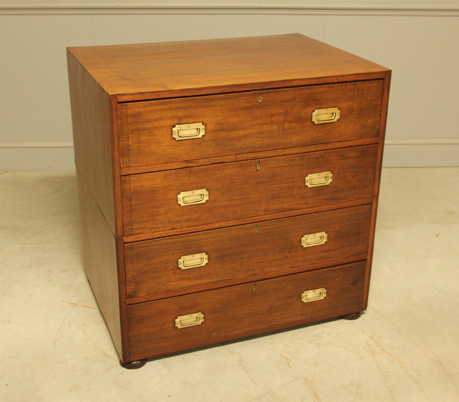 An Early 20th Century Mahogany Campaign Chest photo Furniture