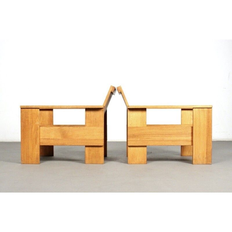Armchairs By Gerrit Rietveld For Cassina photo buy