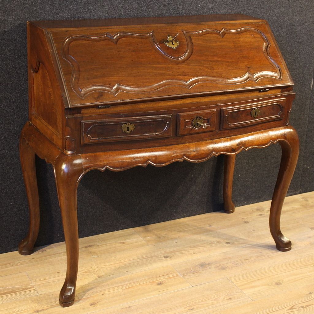 Antique Spanish Bureau From The Mid 19th Century