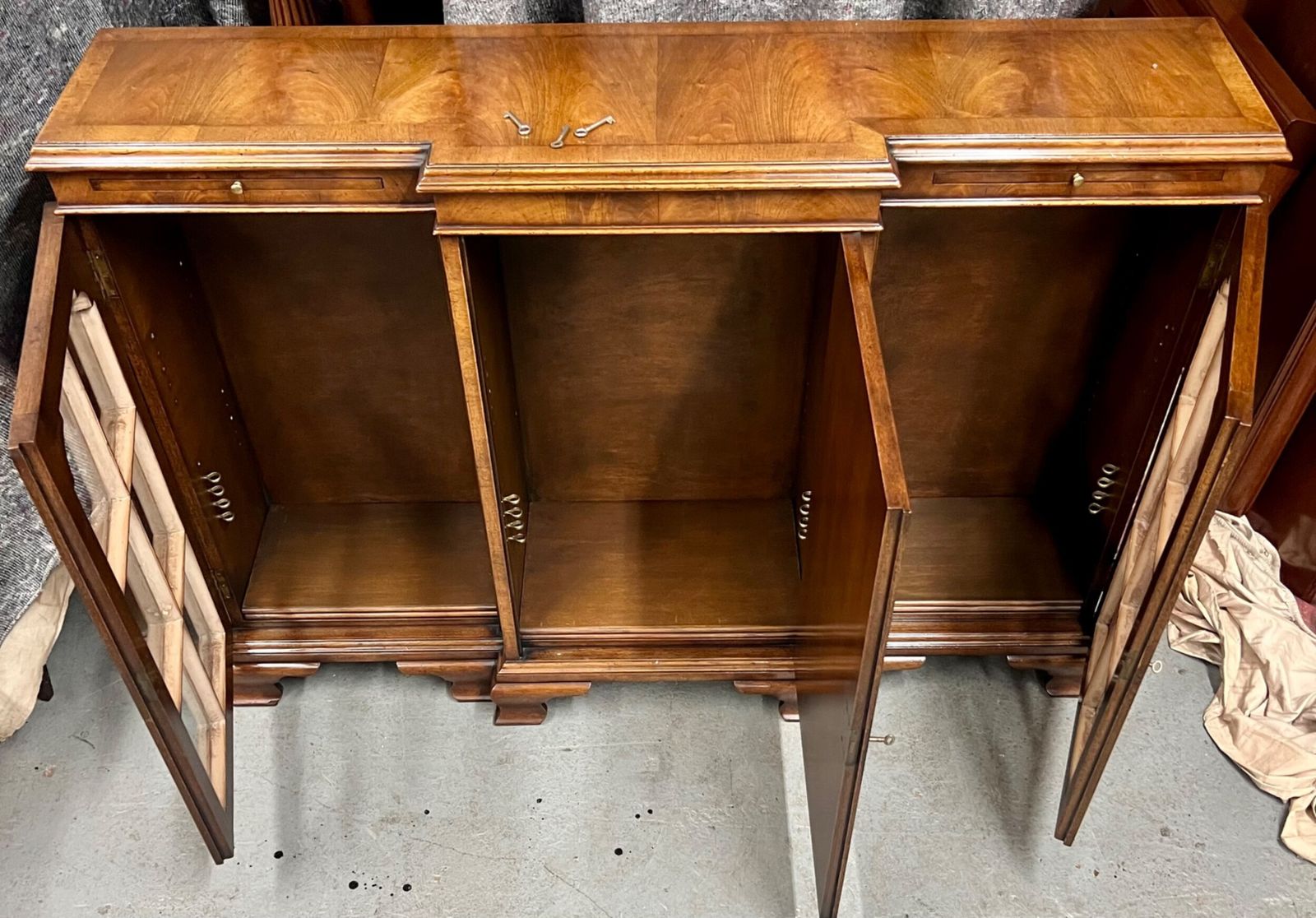 Good Quality Queen Anne Style Dwarf Walnut Bookcase photo furniture