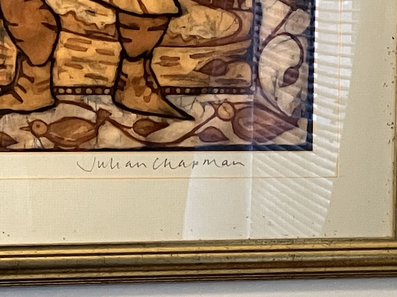 “Minstrel Duo” Original Batic Painting By Julian Chapman photo 495.0
