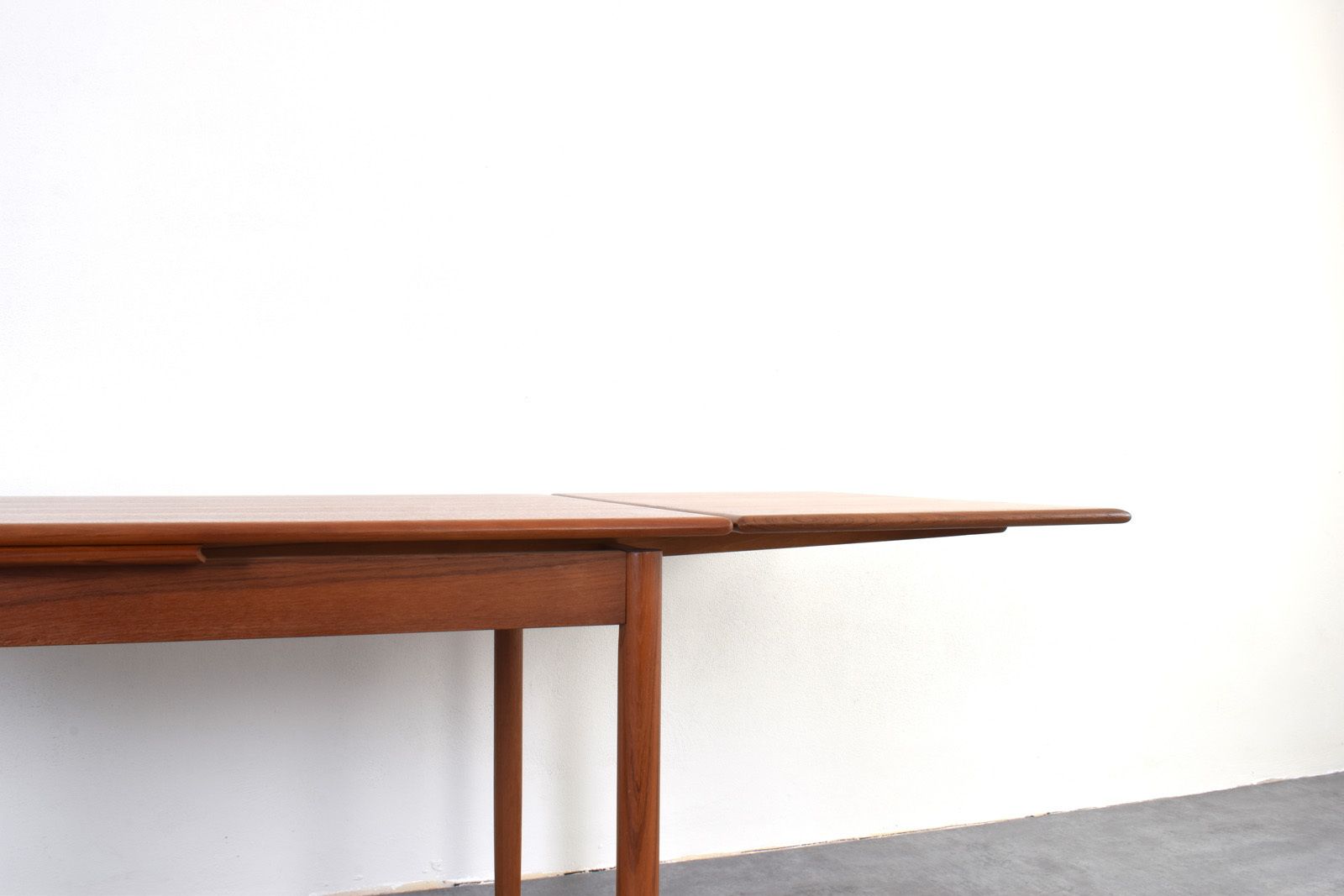 Furniture Mid Century Danish Teak Extendable Dining Table, 1960s. photo
