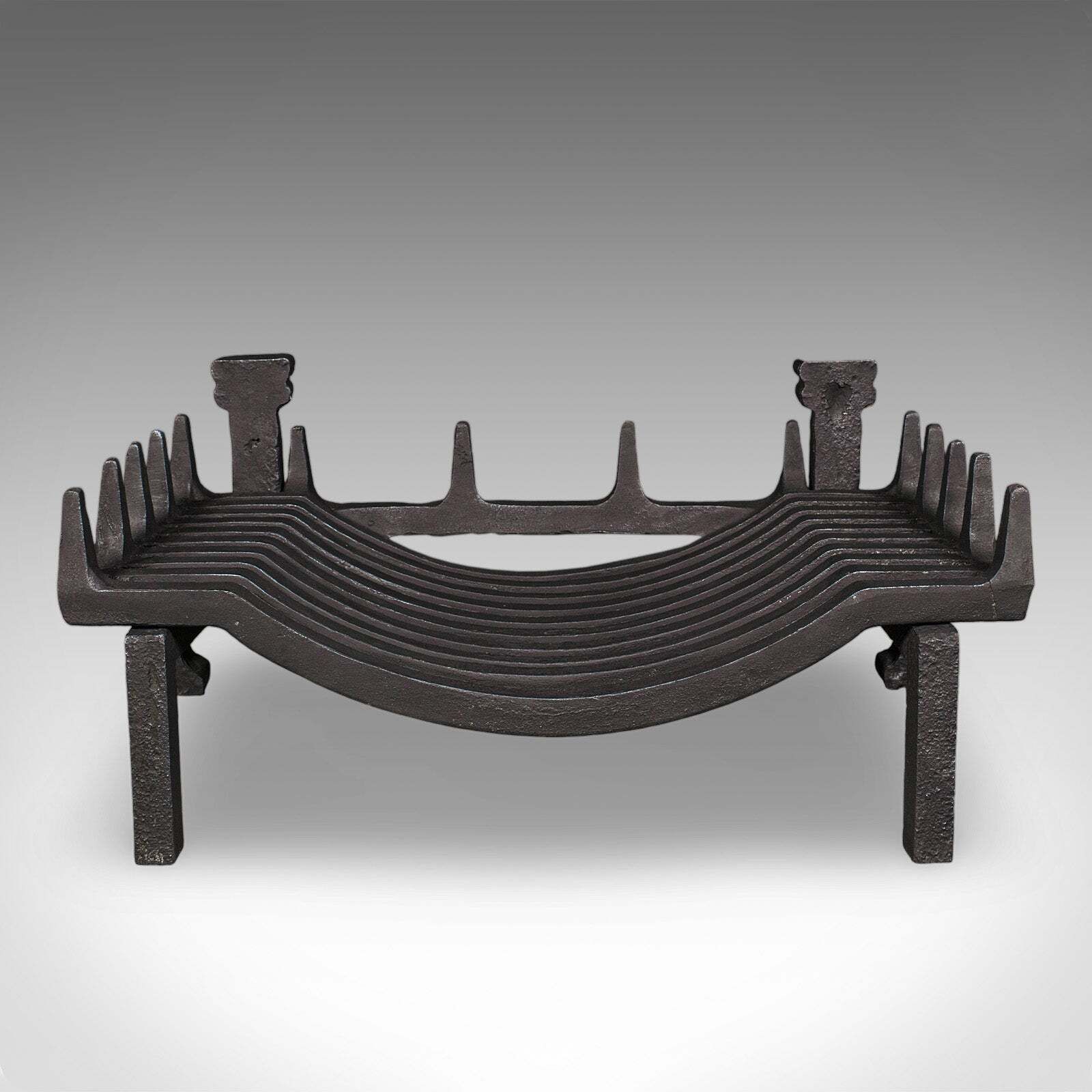 Antique Fireplace Hearth Set, English, Fire Basket, Andirons, Victorian, C.1870 photo Home Fixtures